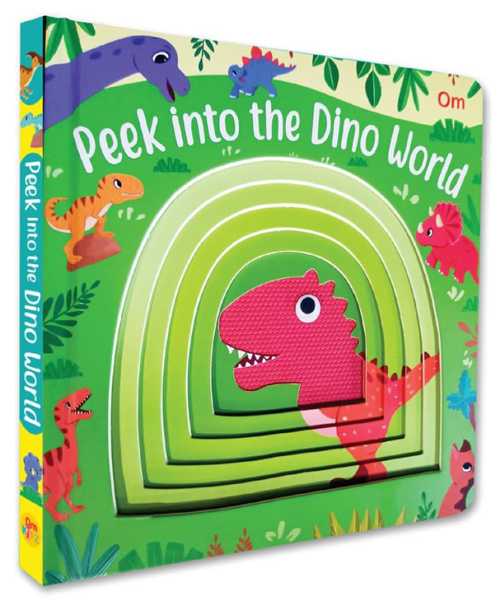 om books international Peek into the Dino World - Illustrated rhymes for kids - Board Book for Children-picture-31