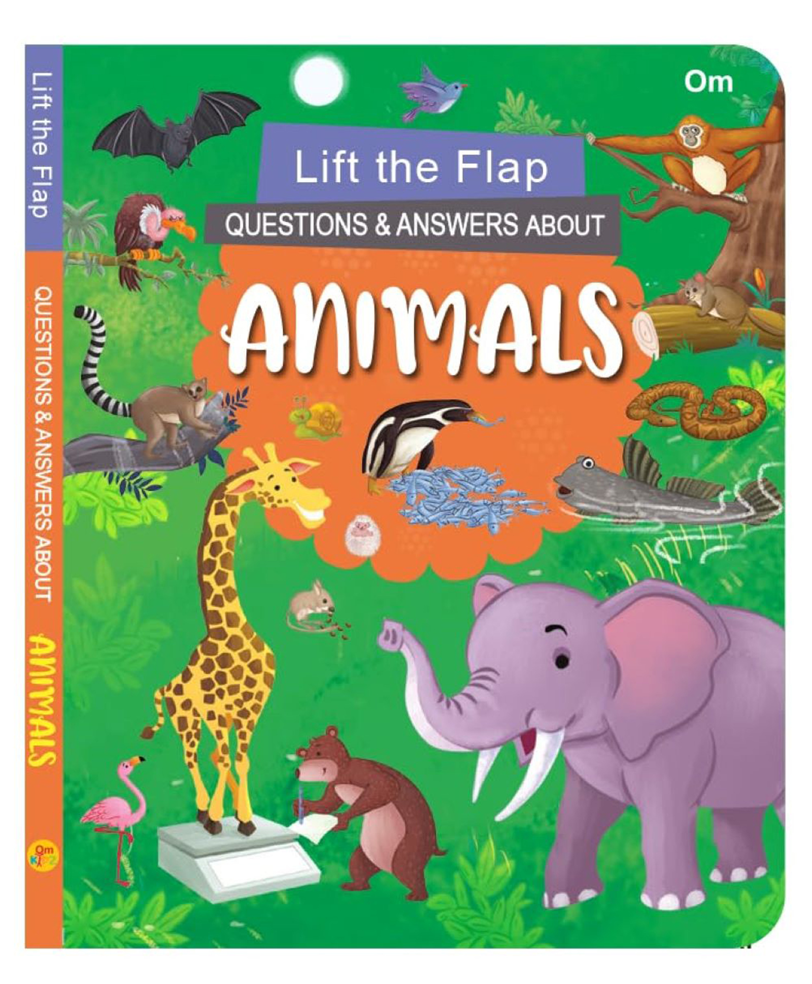 om books international Board Book: Lift the Flap Question & Answer About Animals- Activity Book for Children-picture-39
