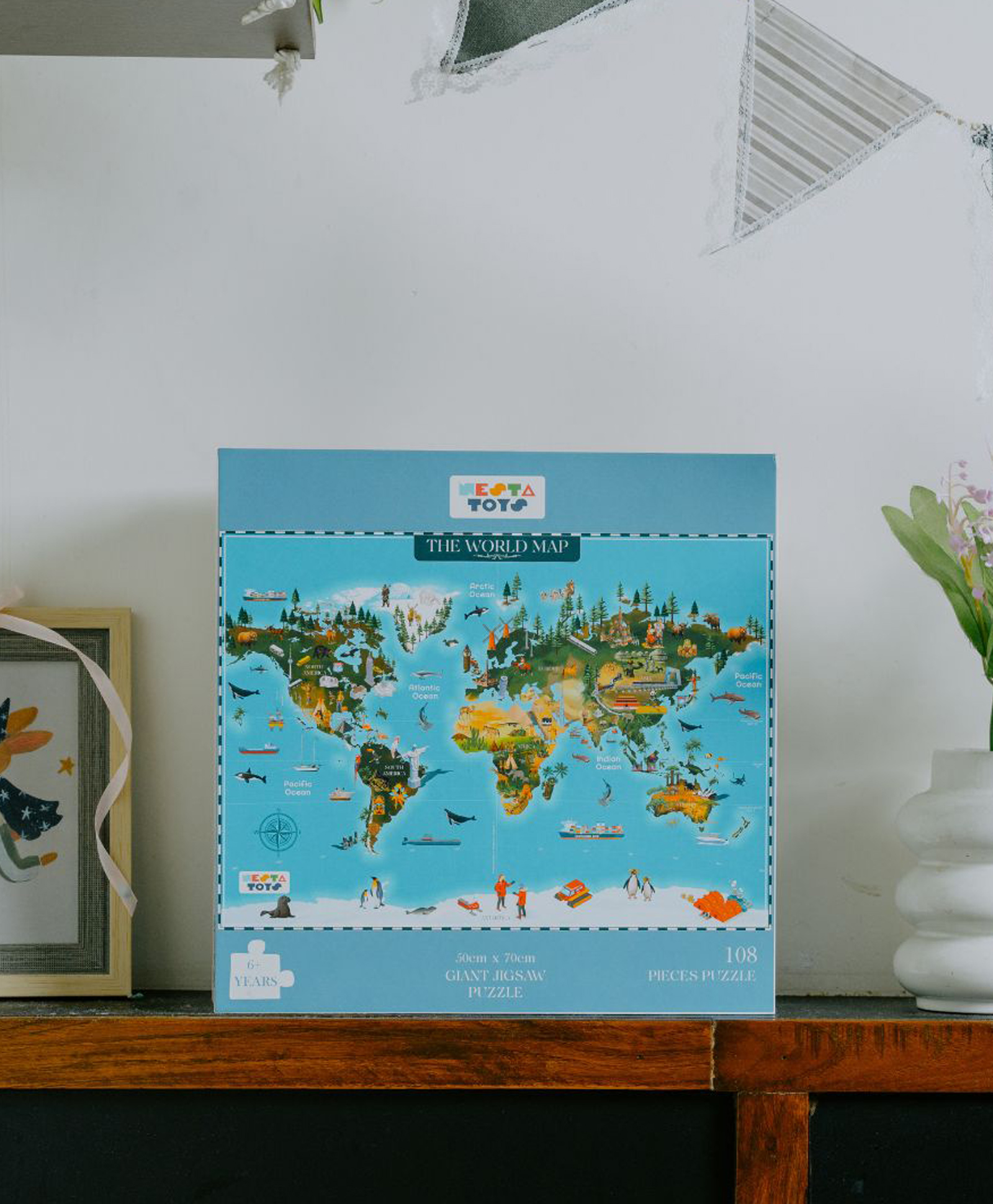 NESTA TOYS World Map Jigsaw Puzzle (108 Jumbo Pieces)-image-6