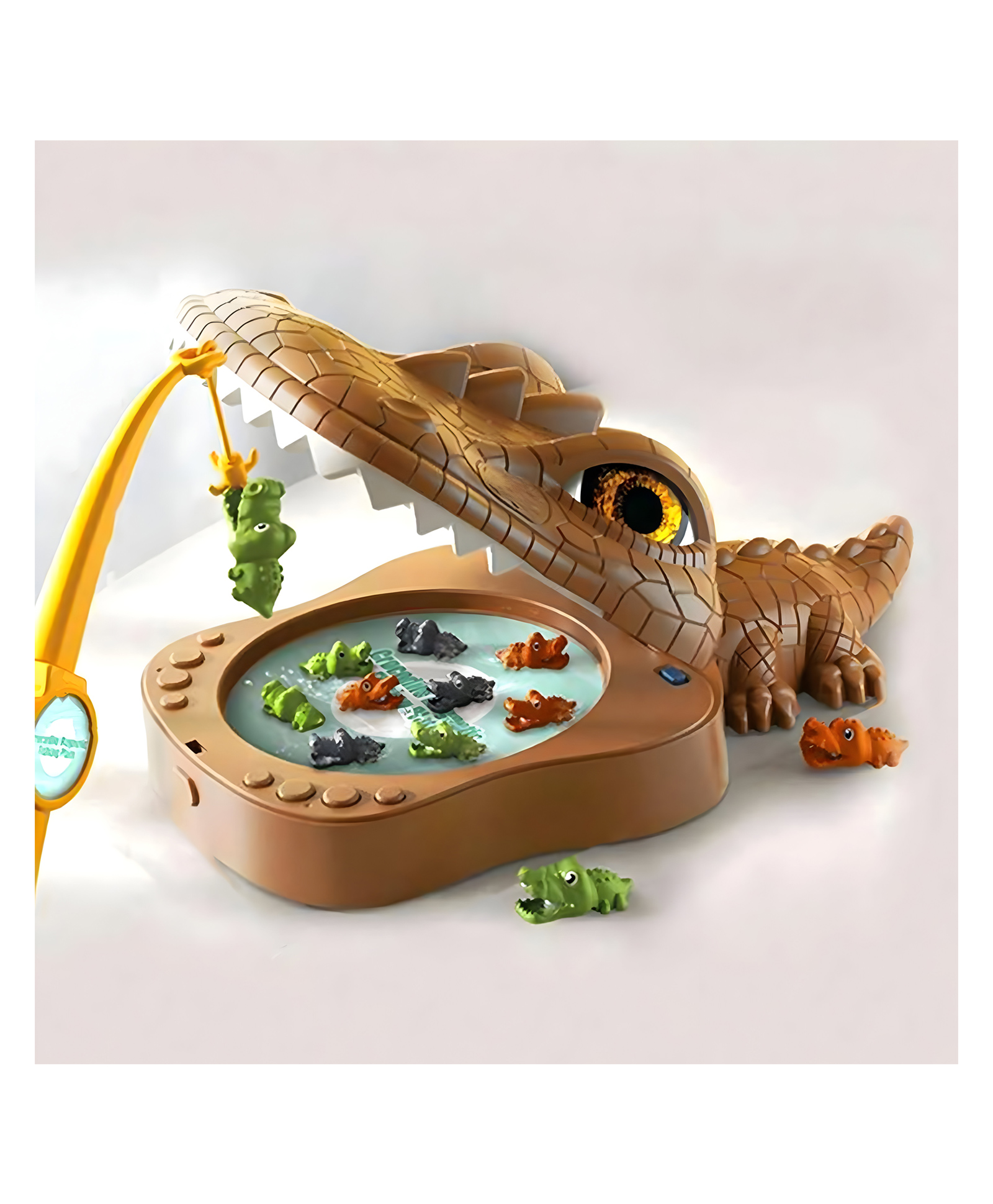 NEGOCIO Crocodile Magnetic Fishing Plate for Kids 3+ Years | Musical Model for Boys & Girls - PACK OF 1 - COLOR MAY VARY