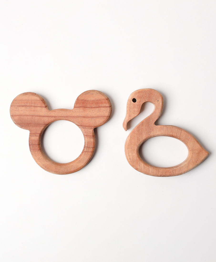 OPA Toys Natural and Chemical-Free Neem Wood - Mickey Mouse and Crane Neem Teether (2 Piece)-picture-18