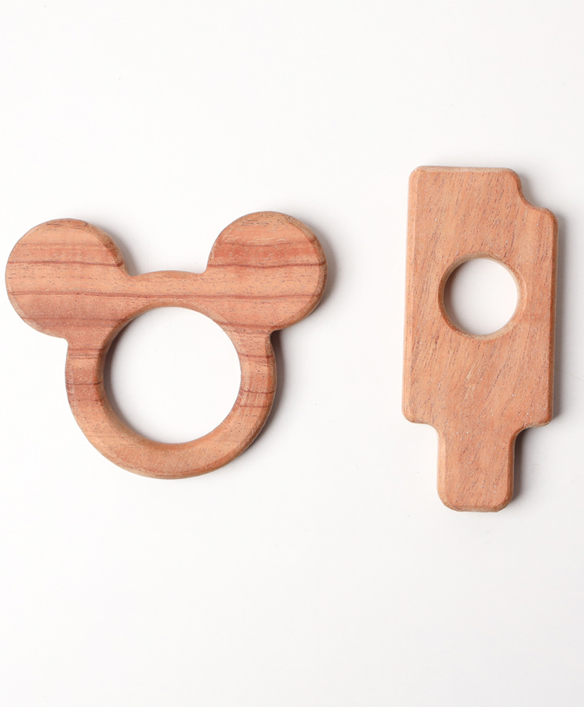 OPA Toys Natural and Chemical-Free Neem Wood - Mickey Mouse and Ice Cream Neem Teether (2 Piece)-image-19