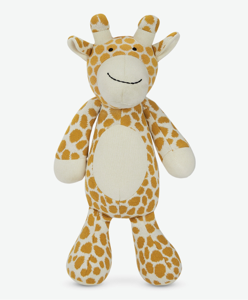 haus & kinder 100% Cotton Cover Knitted Soft Toy, Natural Mustard - Height 25 cm-image-4