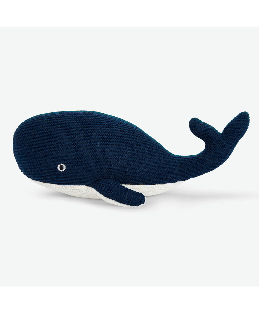 haus & kinder 100% Cotton Cover Knitted Soft Toy, Natural Navy Blue - Height 25 cm-image-42