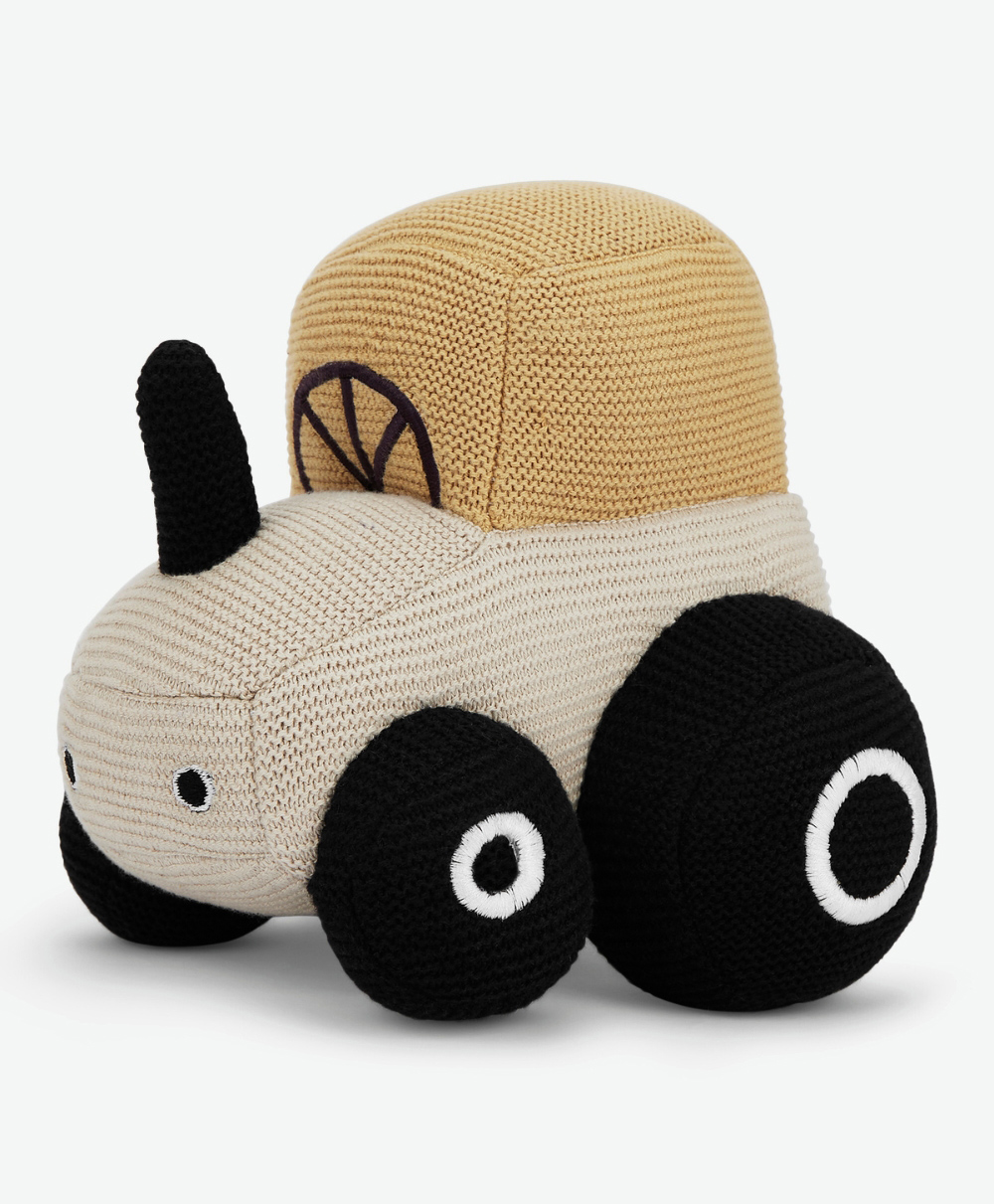 haus & kinder 100% Cotton Cover Knitted Soft Toy, Natural, Black, Beige - Height 25 cm-picture-21