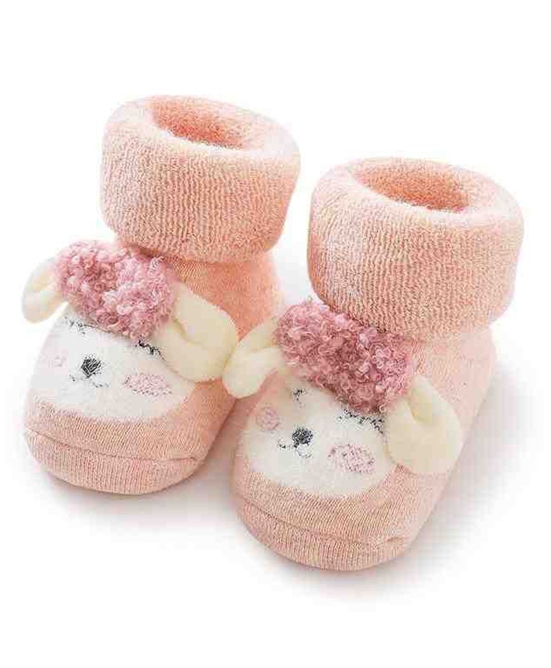 Kidofash Cotton Animal Embroidery Socks-Pink-image-29