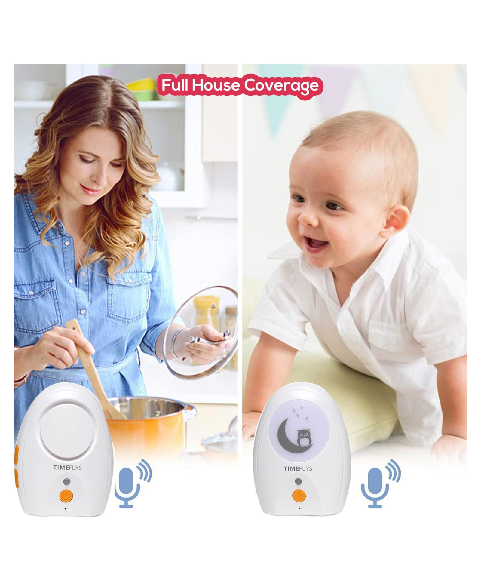 Safe-O-Kid Sentin Baby Audio Monitor - White-picture-12