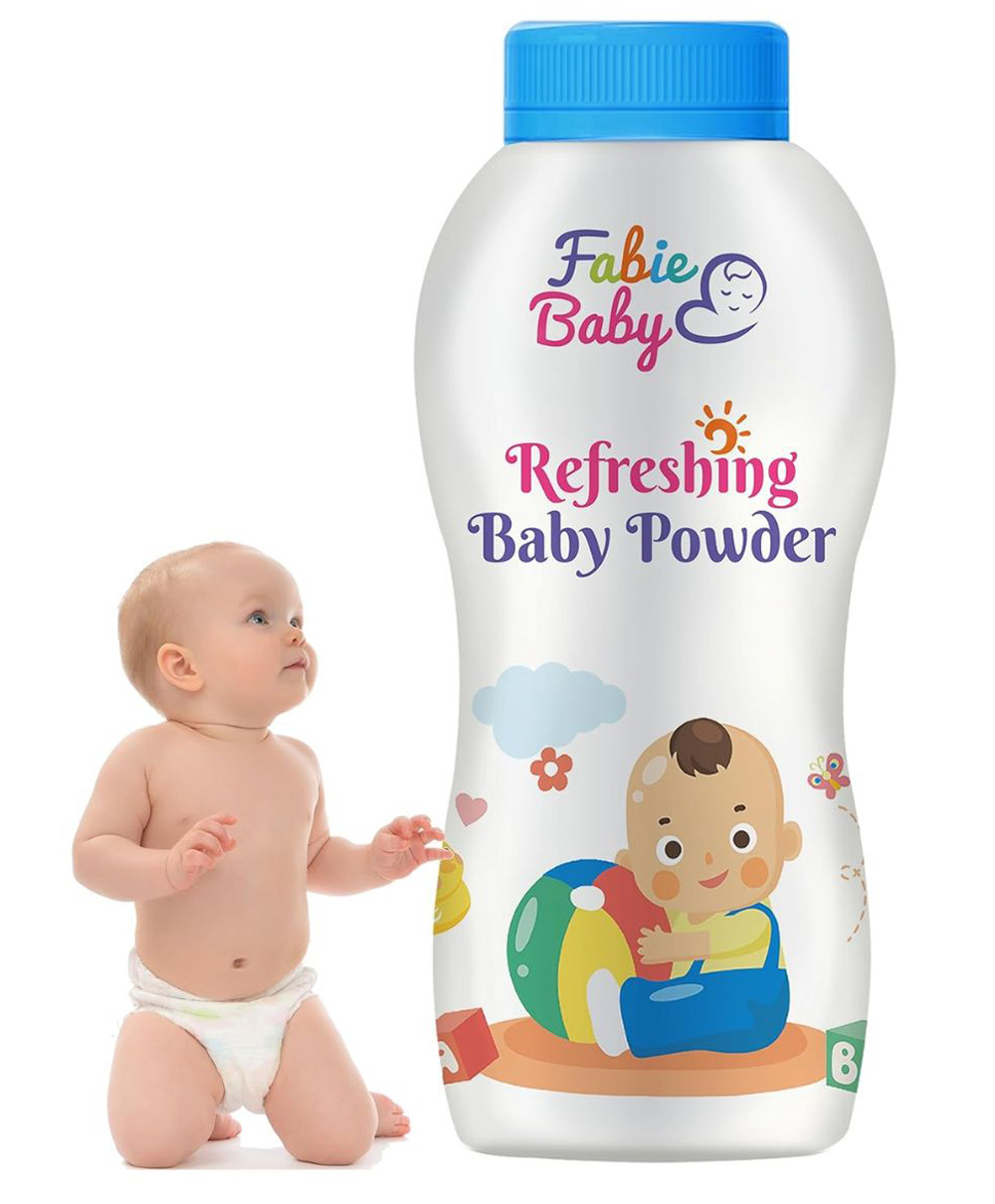Fabie Baby Talc Free Natural Baby Powder for New Born with Corn Starch Soothes & Moisturizes Baby Skin (100g)-image-5