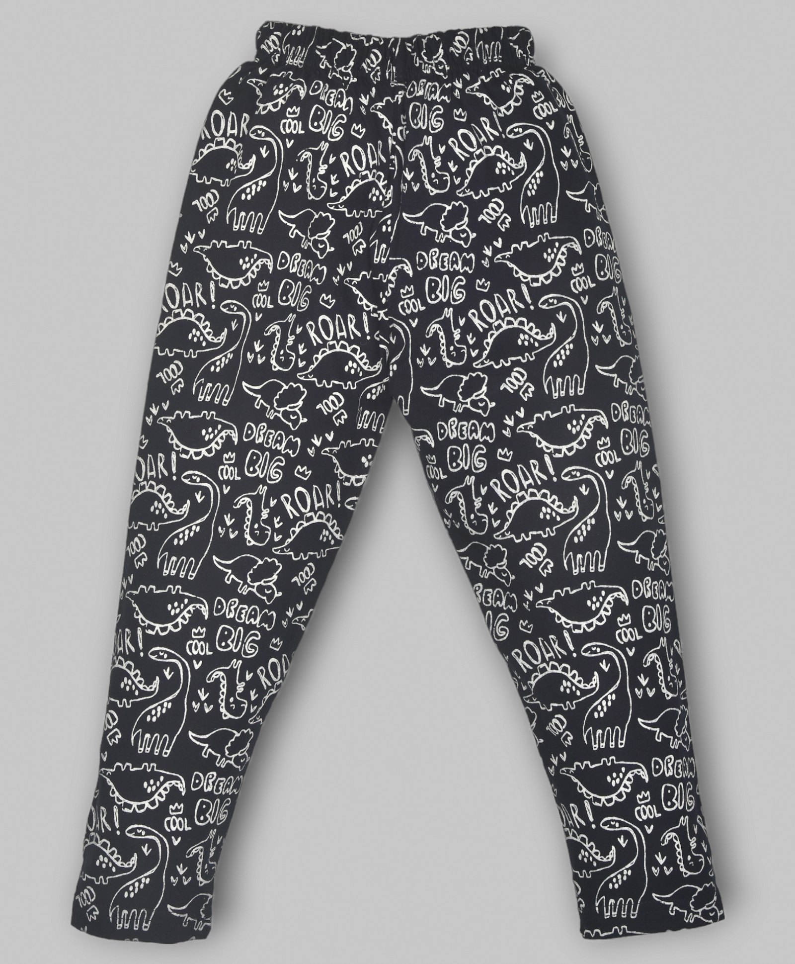 hrit Kiwi Cotton Knit Dinosaurs Printed Pant - Navy Blue-picture-26