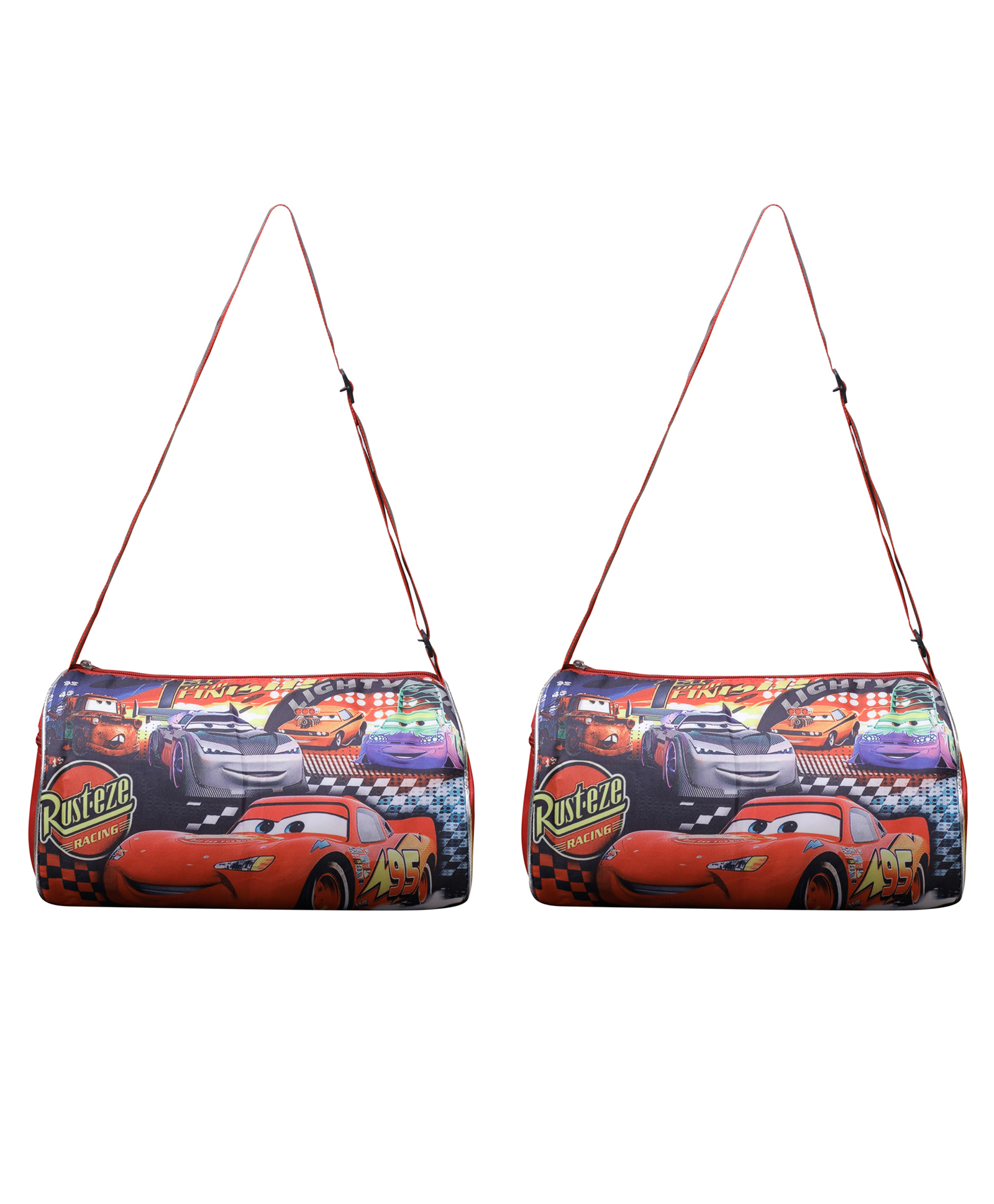 Happile lightingcars red color combo 2 piece Duffle shoulder bag for school/travelling/sports/Picnic - 9.8 Inches-image-32