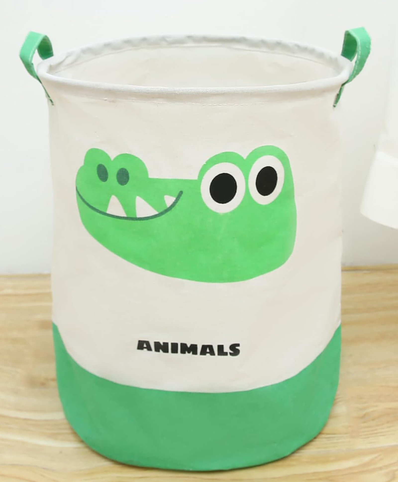 House of Quirk Round Laundry Basket Cute Cartoon Kids Nursery Hamper Boys Toy Storage Organizer Baby Laundry Hamper,Nursery Bin Box Room Decoration-Croc-image-49
