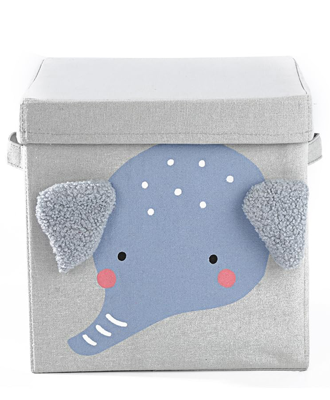 House of Quirk Storage Bins with Lid Foldable Clothing Storage Box case with Handle for Toy Books Closet Bedroom Home-Grey Elephant-picture-42