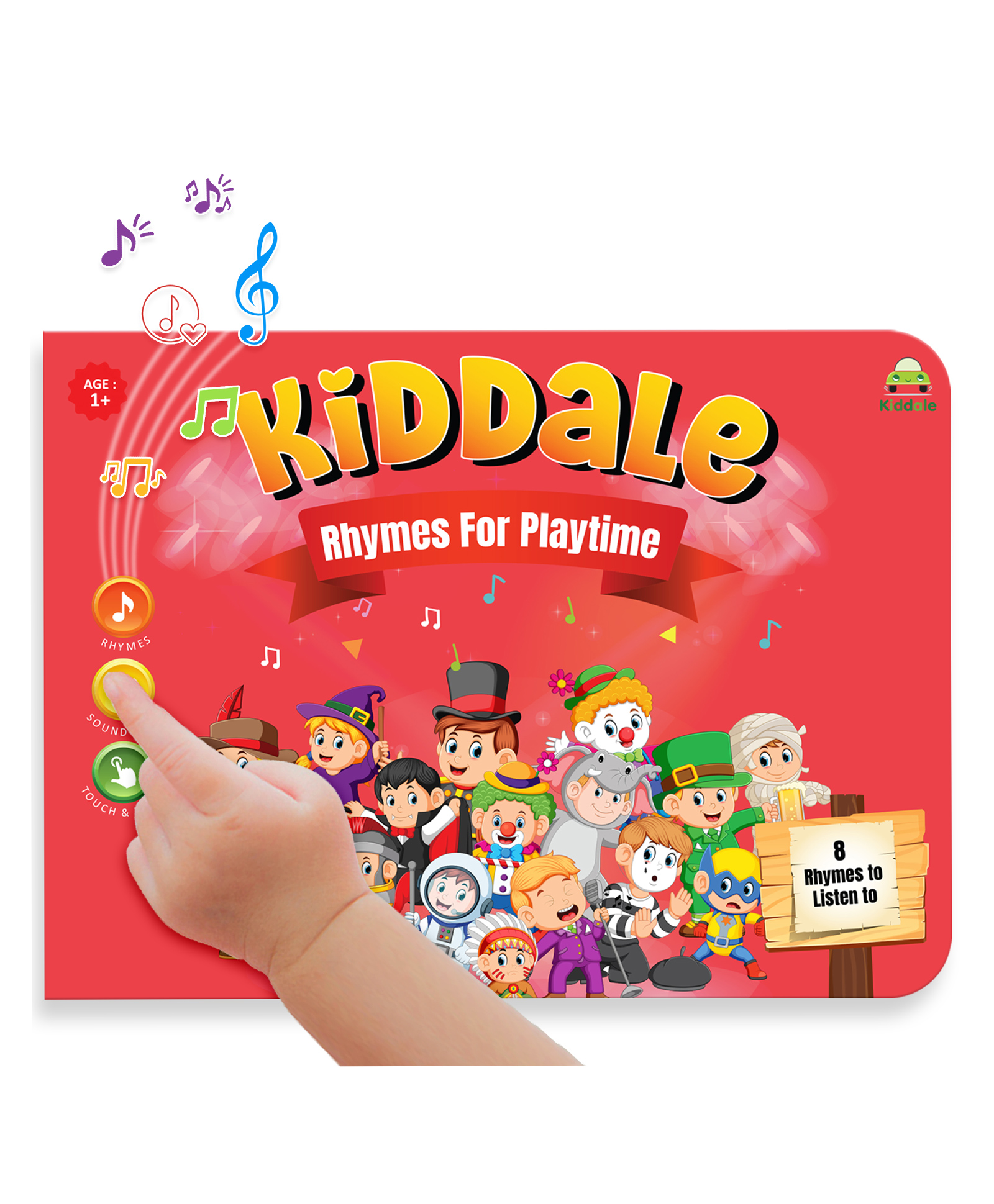 Kiddale 28 Musical Sounds Book|8 Classical Audio Nursery Rhymes Learning|Interactive & Intelligence Book|Alternative To Mobile Phones & Laptops For Kids|Best Gift For Kids, Pink-image-44