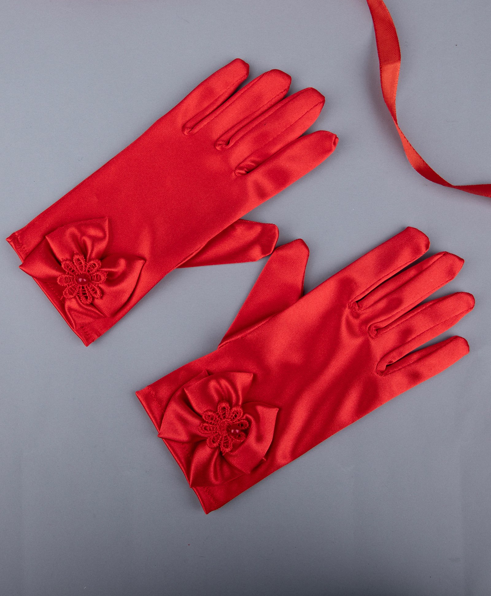 Tipy Tipy Tap Fullfinger Bow Gloves - Red