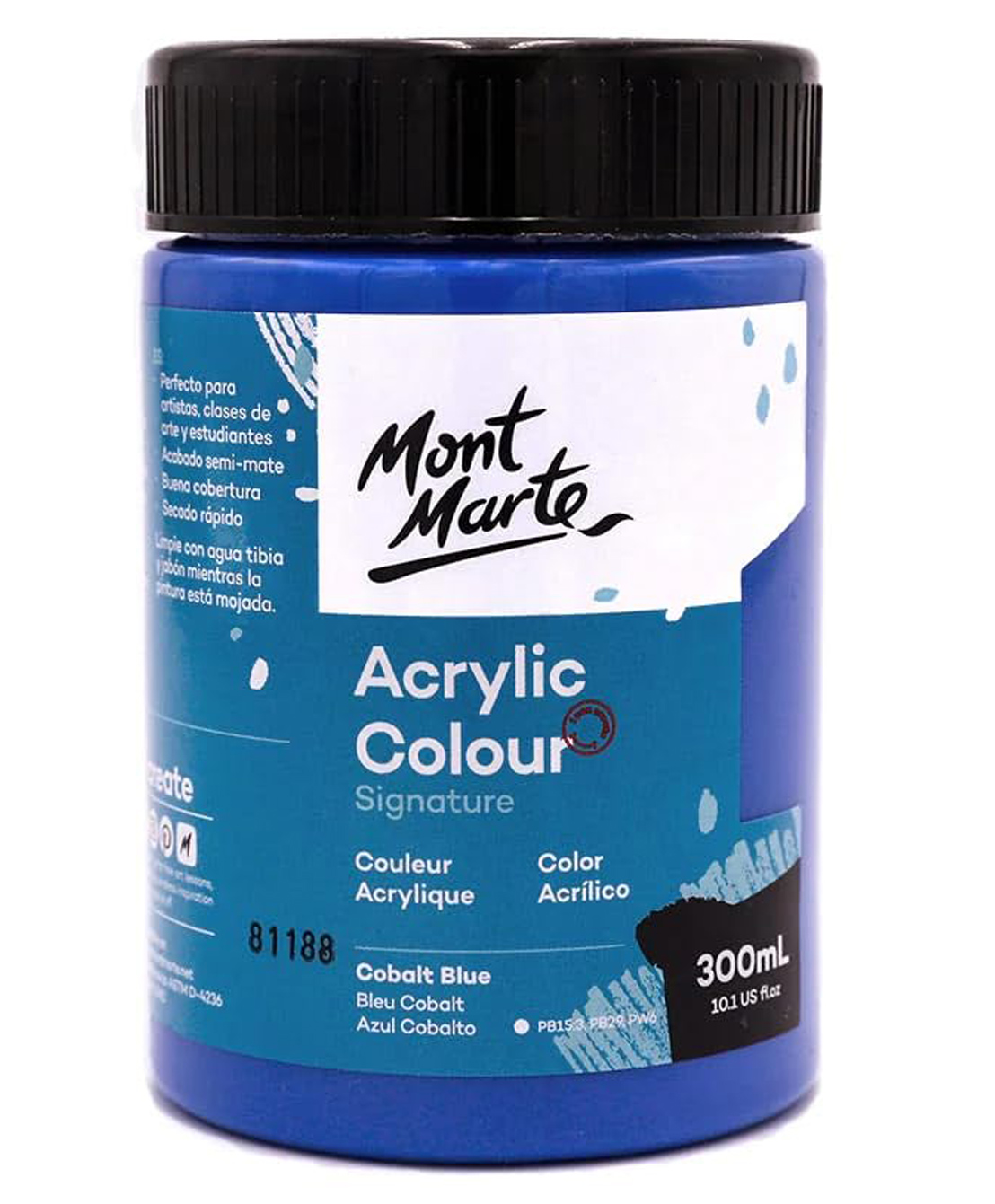 Mont Marte Acrylic Colour Paint 300ml - Cobalt Blue-picture-20