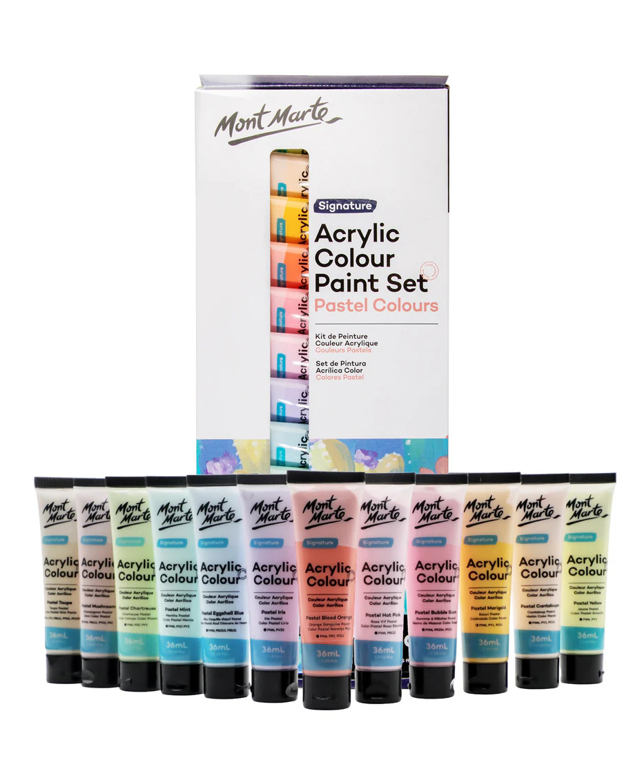 Mont Marte Acrylic Colour Pastel Colours 12 x 36ml-picture-19