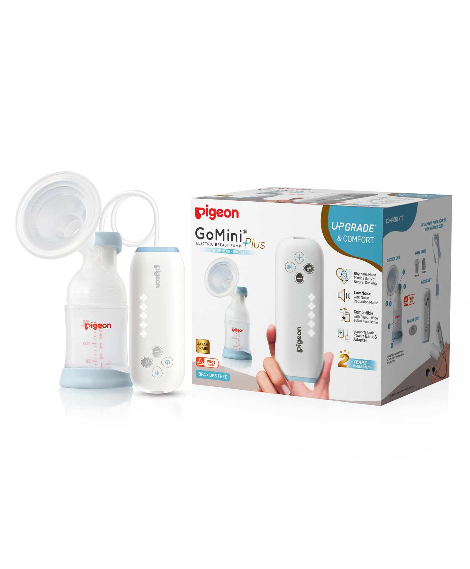 Pigeon Gomini Plus Electric Breast Pump Single WN - White-picture-40