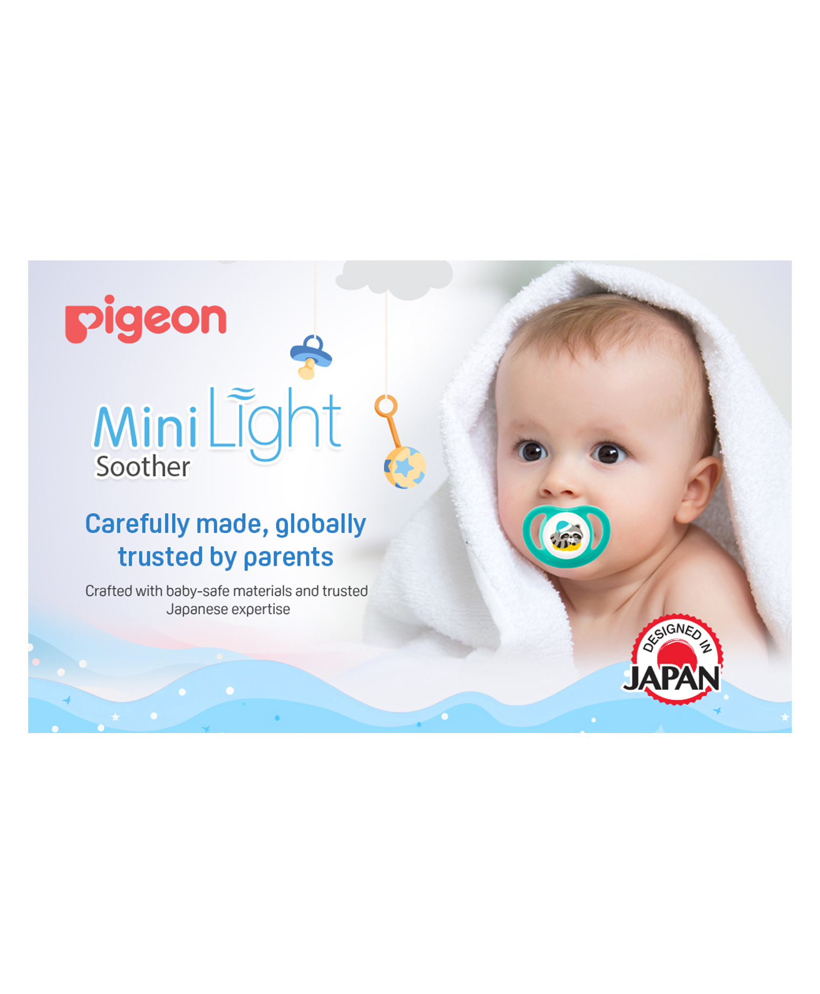 Pigeon Minilight Soother Size Small Bird Print - Pink-picture-14