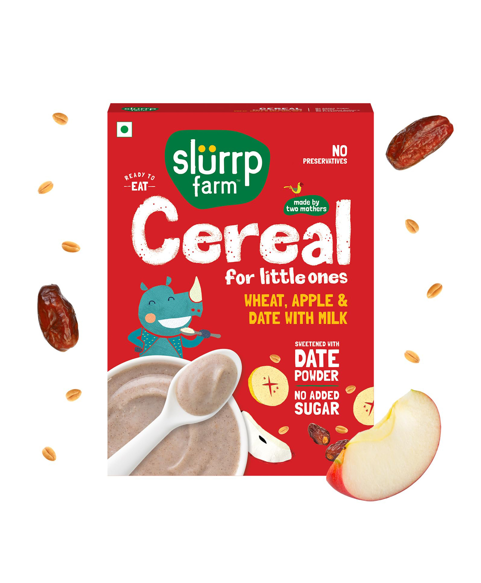 Slurrp Farm Wheat Apple & Banana Instant Healthy Cereal With No Added Sugar - 200 g-image-24
