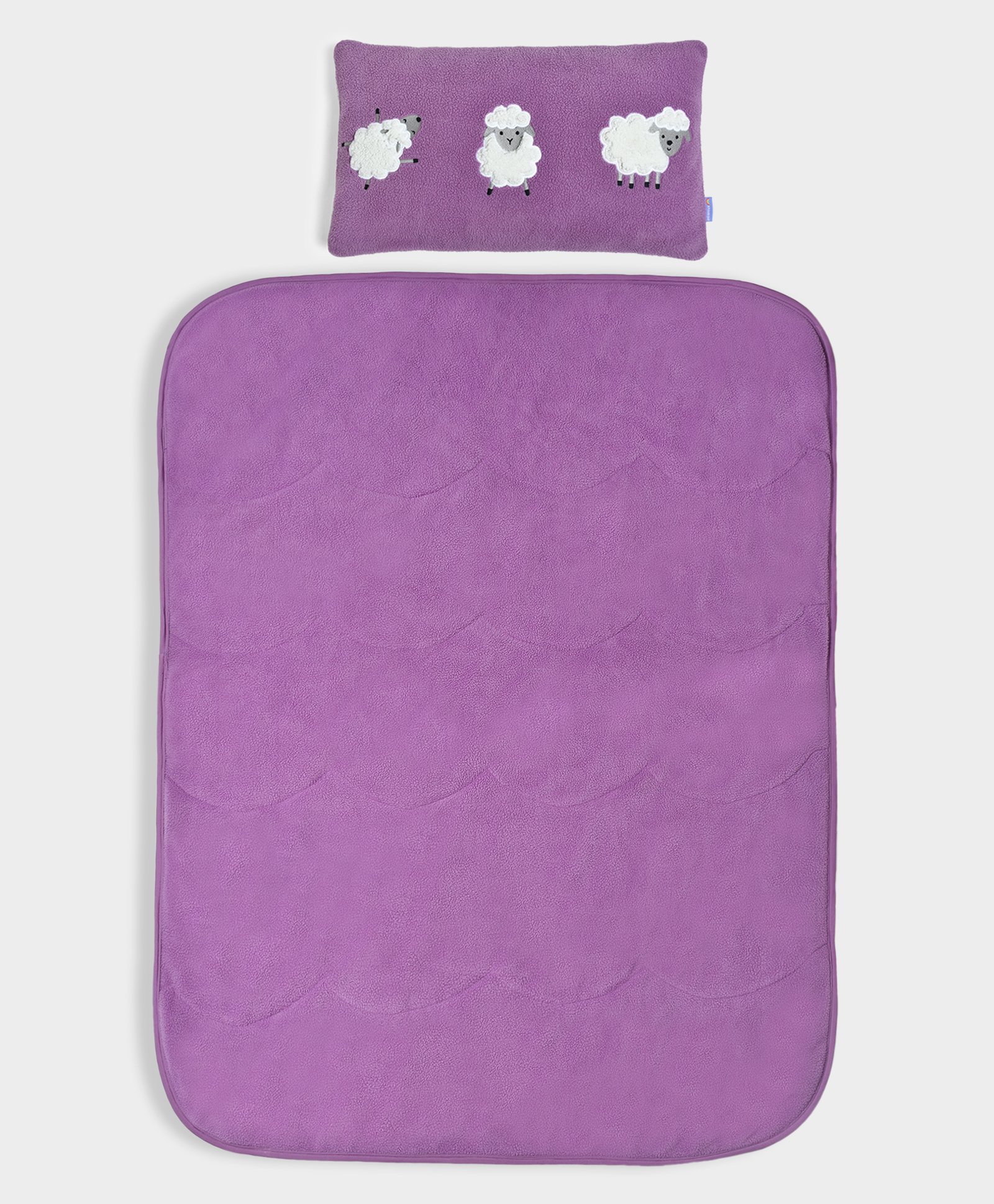 Mi Arcus Sheep Solid Quilt & Sheep Patch Work Pillow Set Purple-picture-22