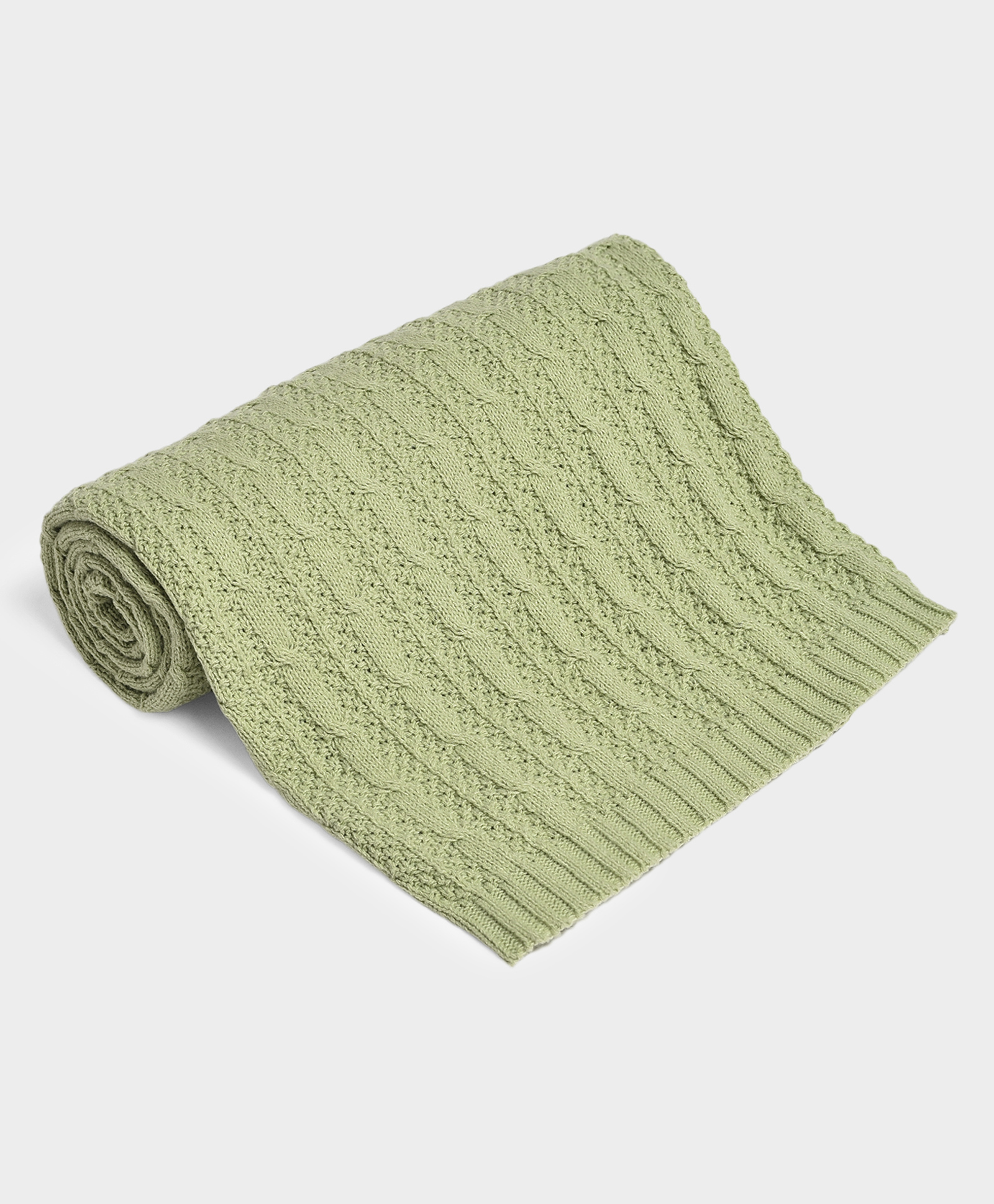 Mi Arcus Solid Knitted Blanket Green-image-27