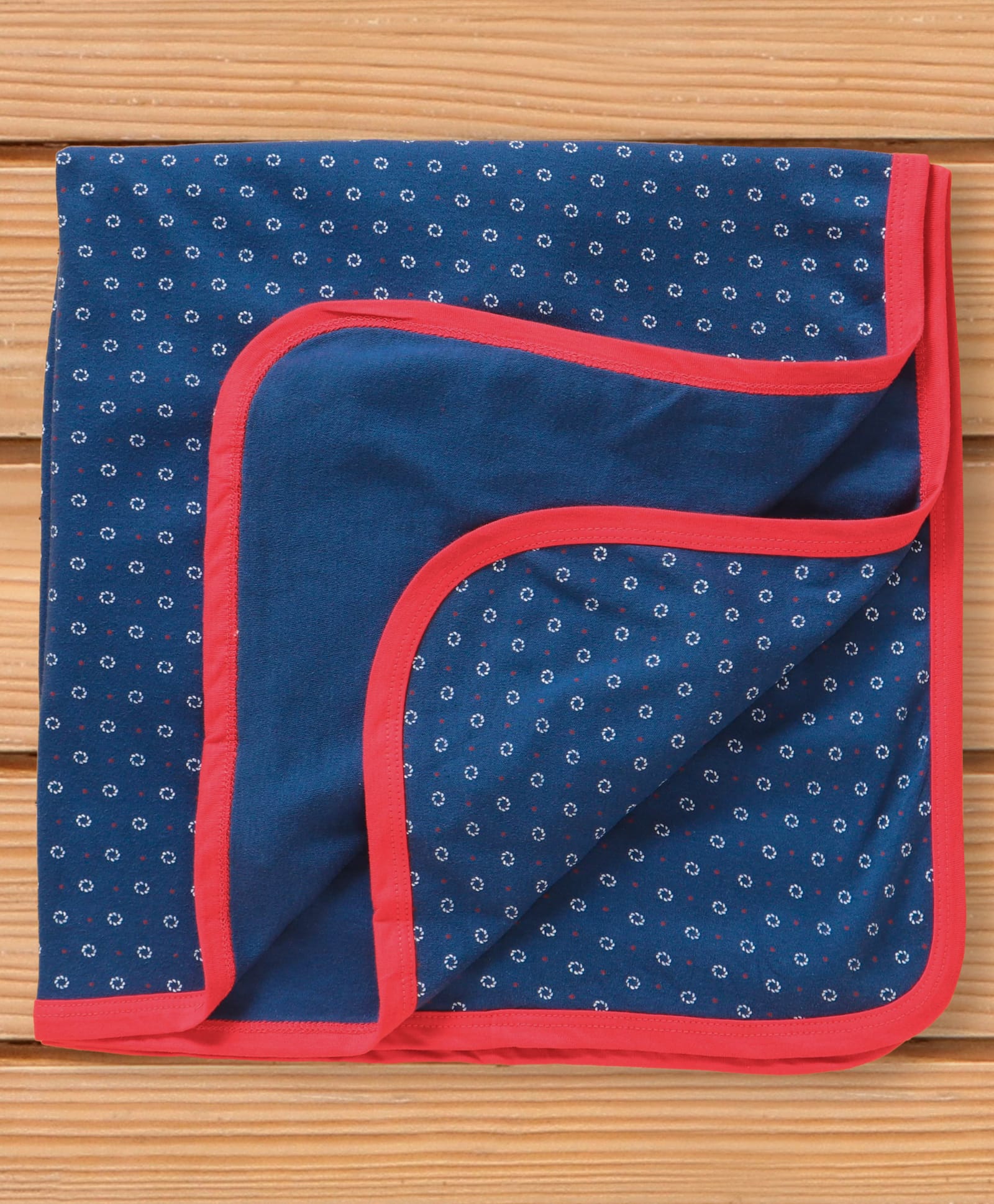OHMS Interlock Knit Wrappers with Circle Print L 75 x W 75 cm - Navy Blue-picture-14