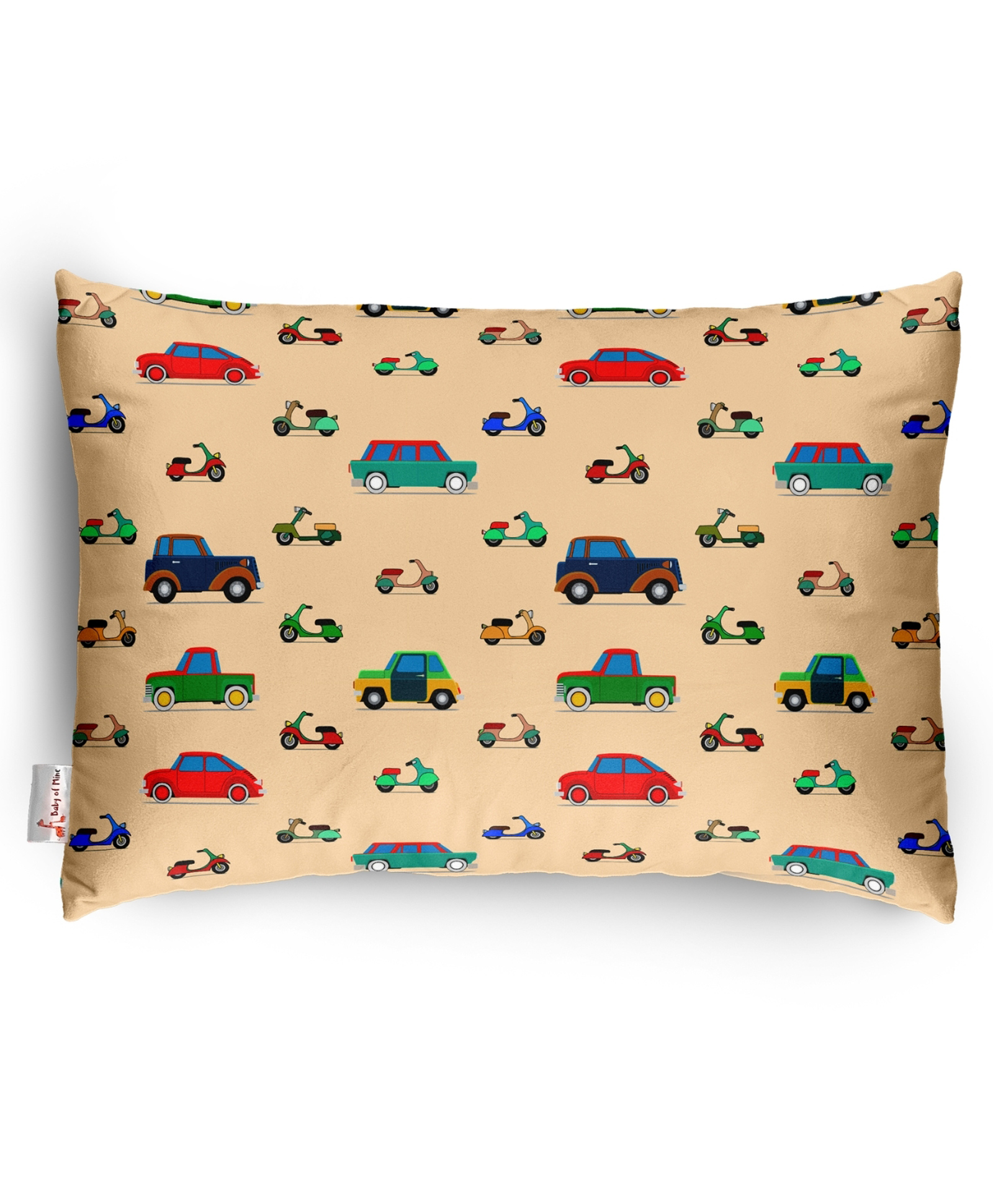 Baby of Mine Premium Baby Infant Pillow for Kids Age 1 Year To 5 Years - Imported Super Soft Fabric - Vintage Cars Print-image-44