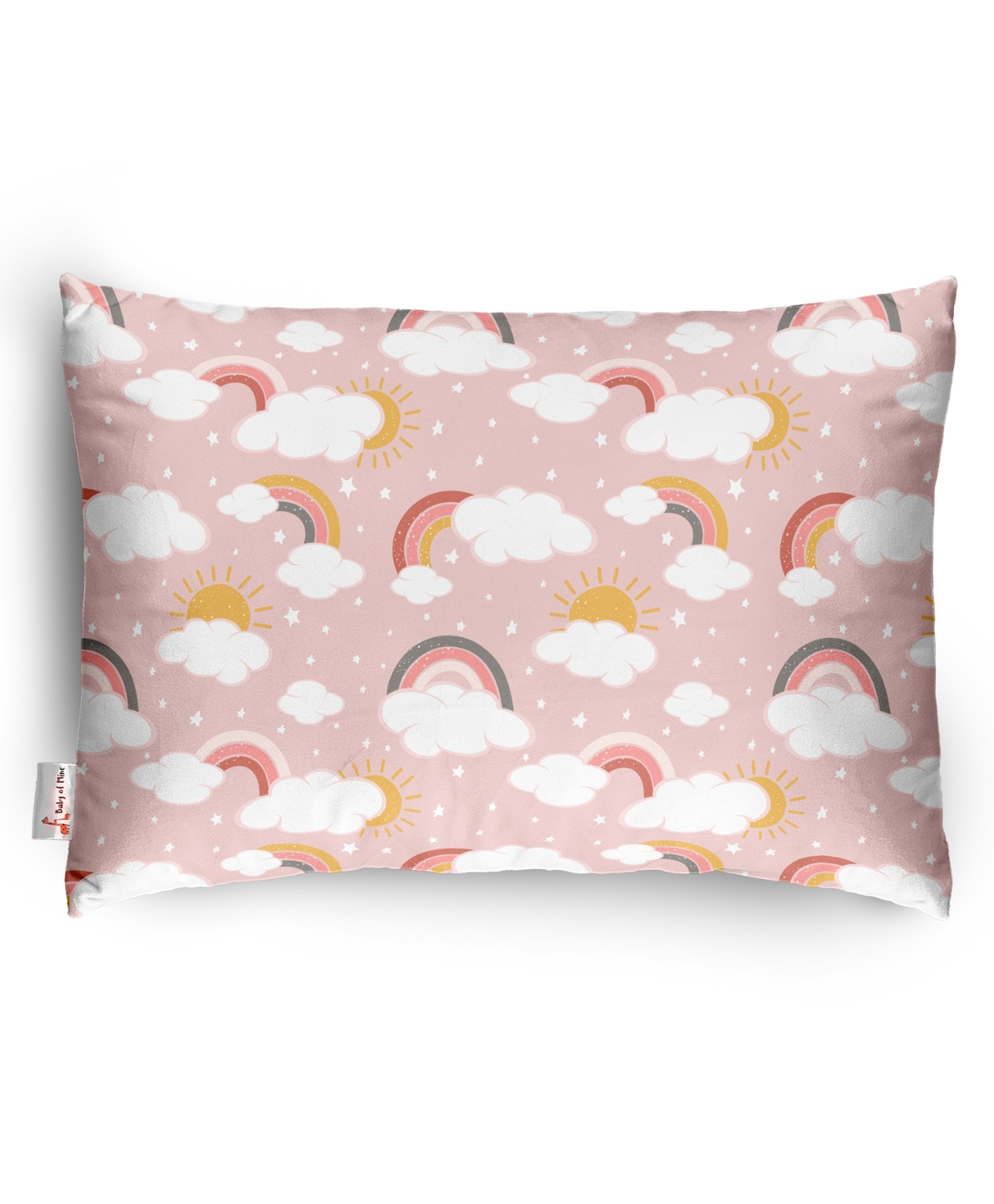 Baby of Mine Premium Baby Infant Pillow for Kids Age 1 Year To 5 Years - Imported Super Soft Fabric - Pink Rainbow Cloud Print-image-22