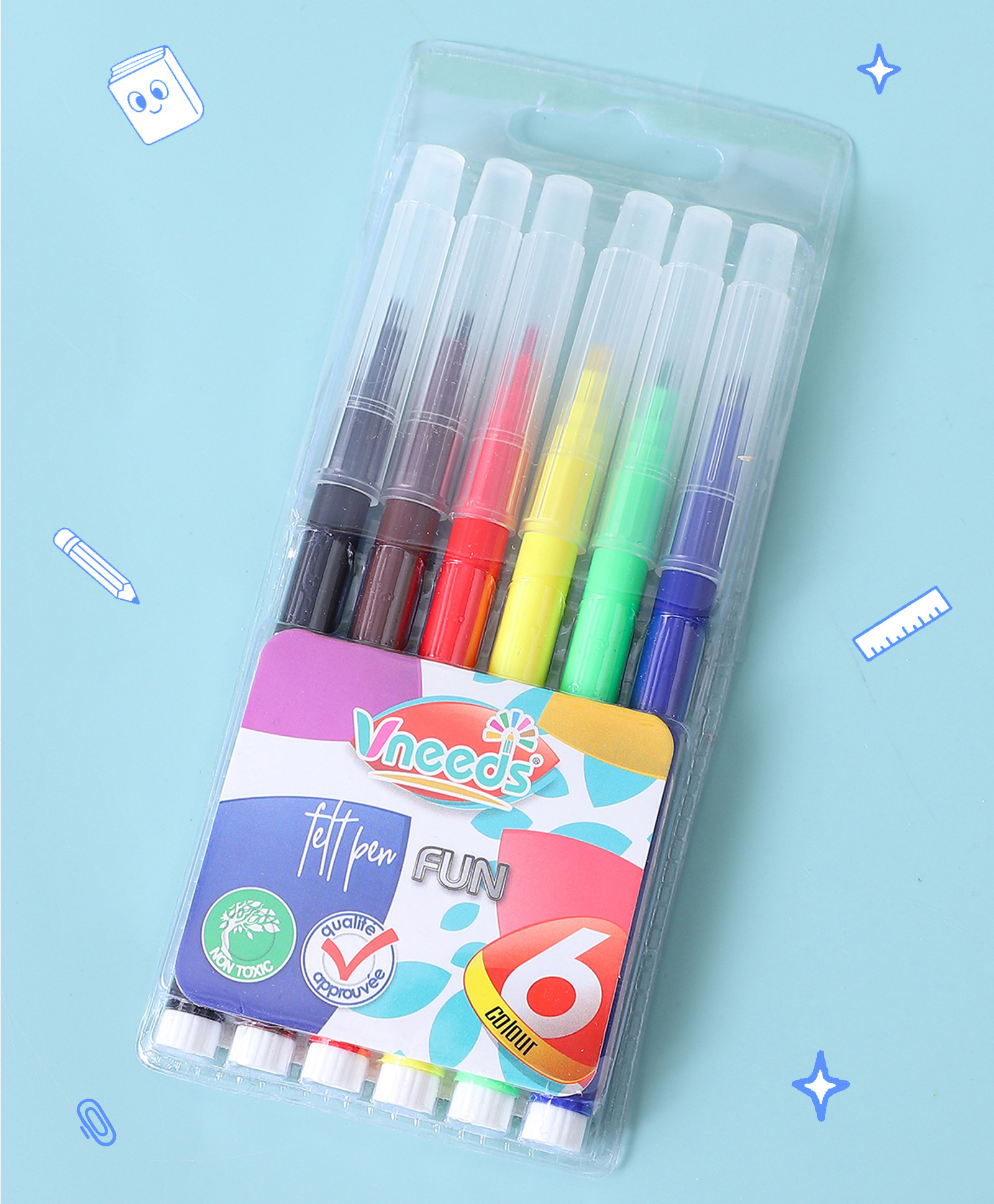 ZOE Color Pens Pack of 6 - Multicolor-picture-24