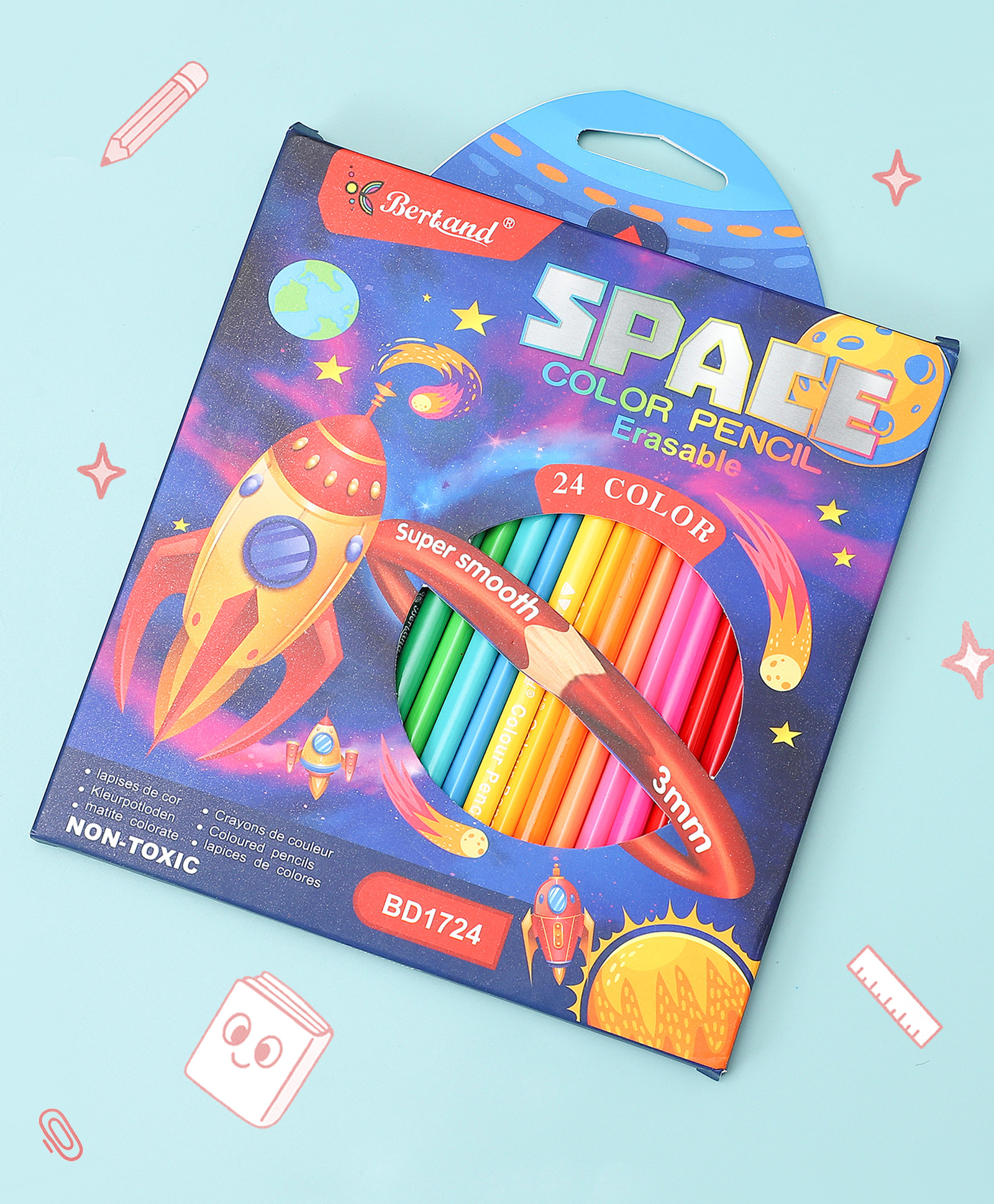 ZOE Space Colour Pencils Pack of 24 - Multicolor-picture-45