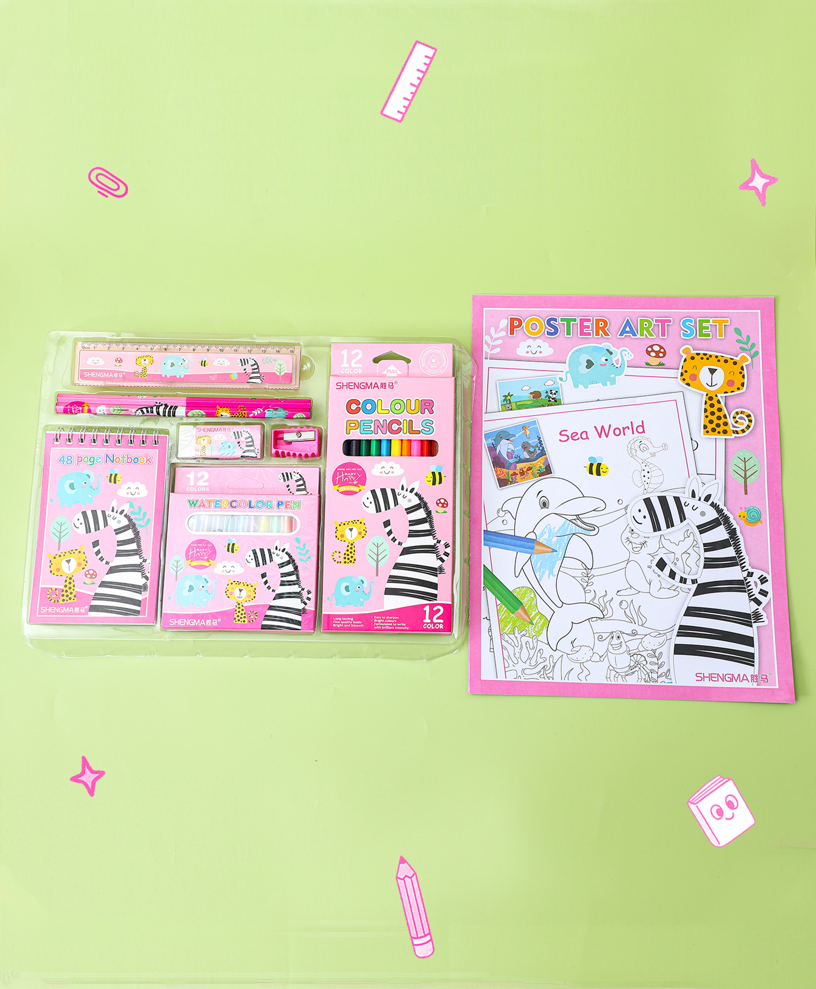 ZOE Zebra Theme Activity Kit - Pink-image-37