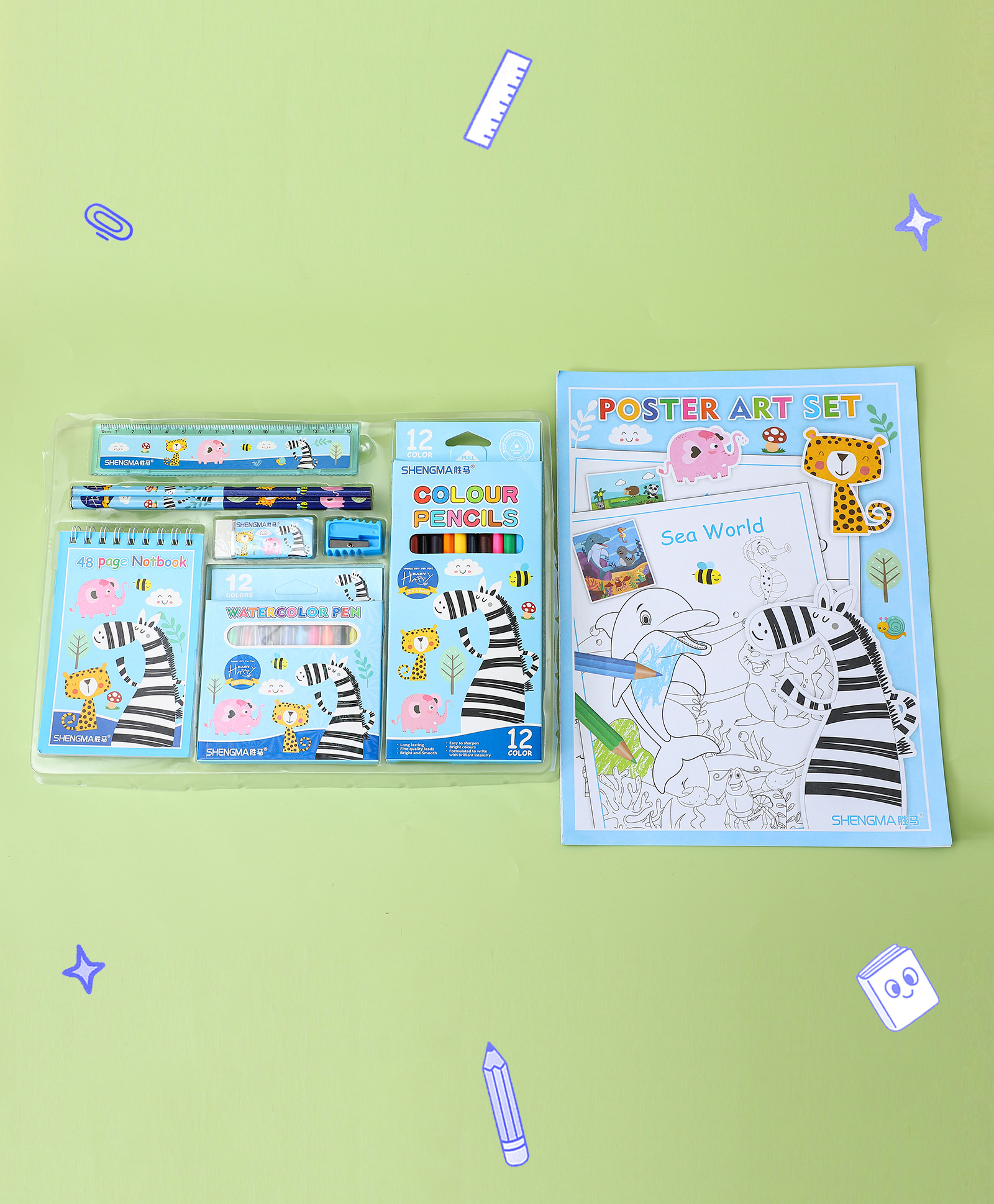 ZOE Zebra Theme Activity Kit - Blue-picture-39