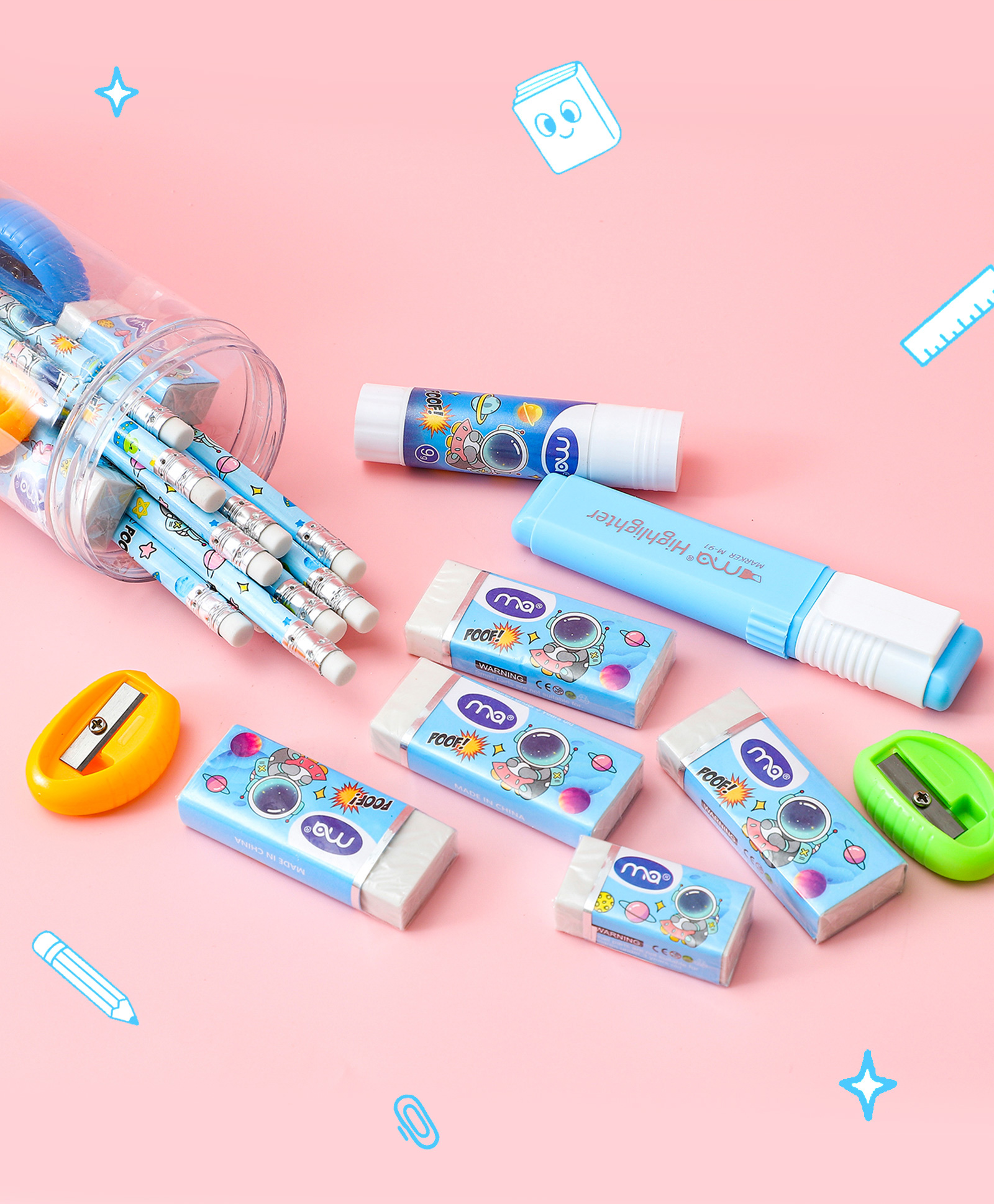 fab n funky Space Theme Stationary Set - Blue-picture-20