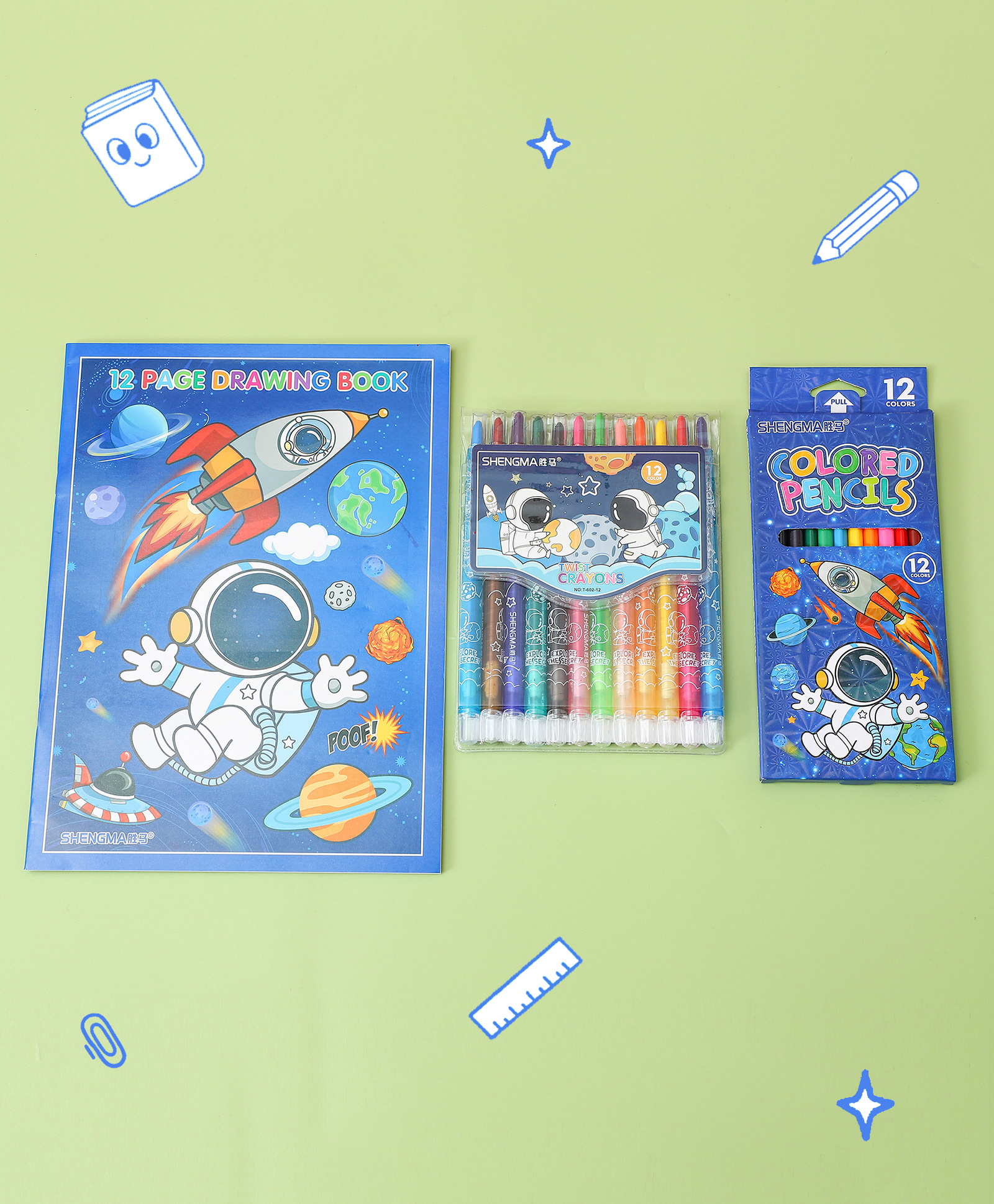 Space Theme Colouring Activity Kit - Blue-image-28