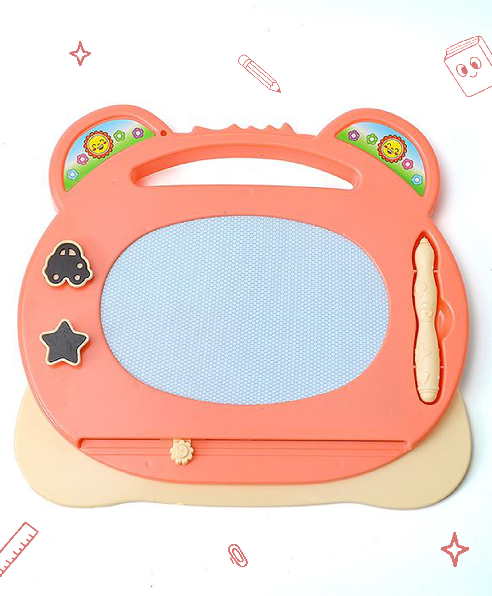 Teddy Shaped Doodle Board - Pink-image-9