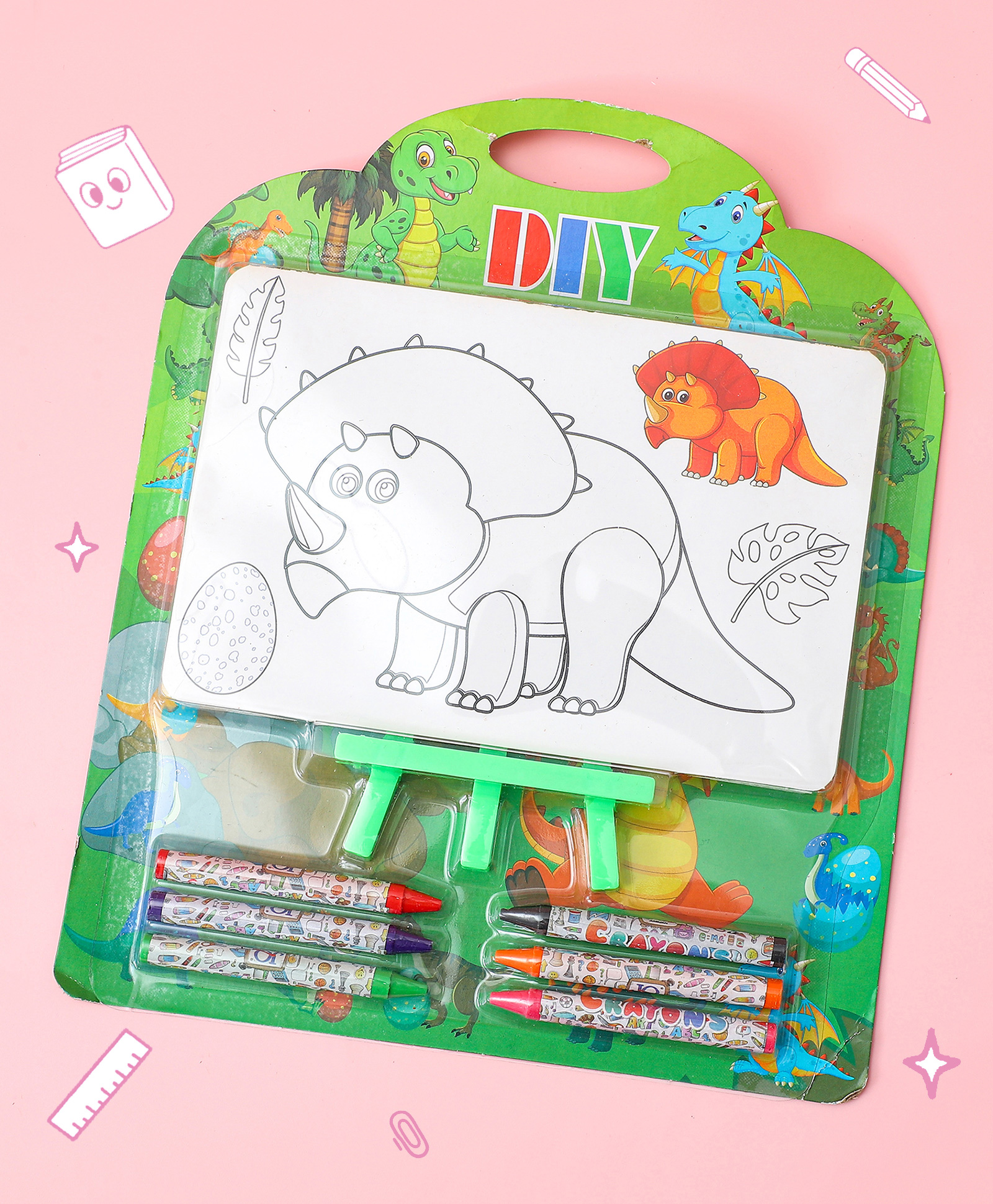 Dino Theme Colouring Activity Kit - Green-image-5