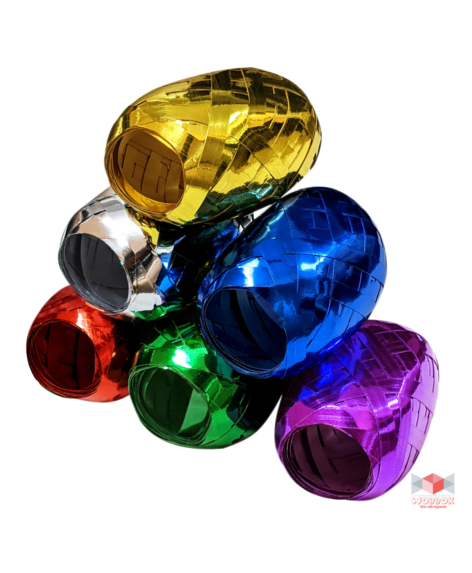 Wobbox 6 Pcs/Lot 5mm x 10M Balloon Ribbon Roll DIY Gifts Crafts Foil, Shine (Pack of 1 Pc)-image-21