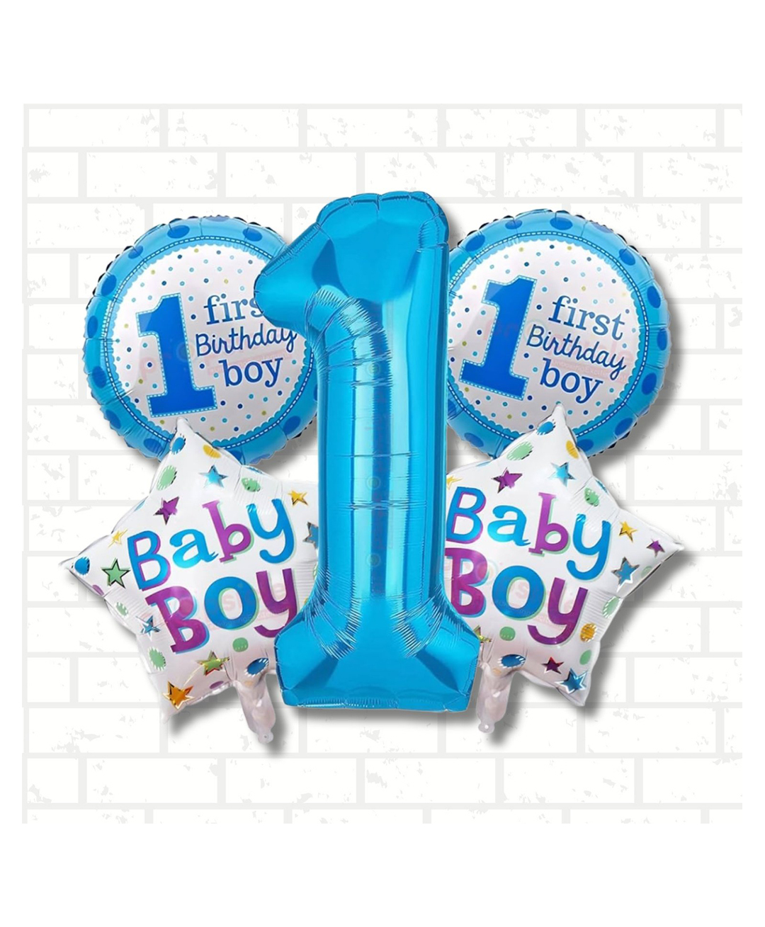 Party Anthem First Birthday Boy Blue Balloon BouquetPack of 5-image-42