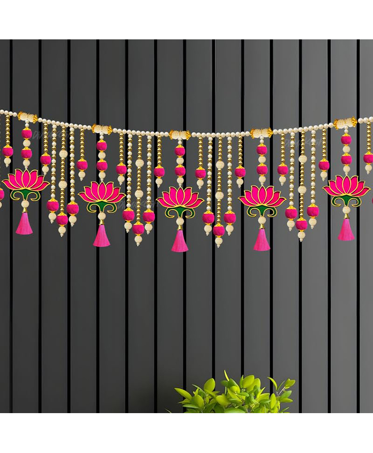 Divyakosh Torans Door Hangings for Home Decoration, Lotus Toran-picture-12
