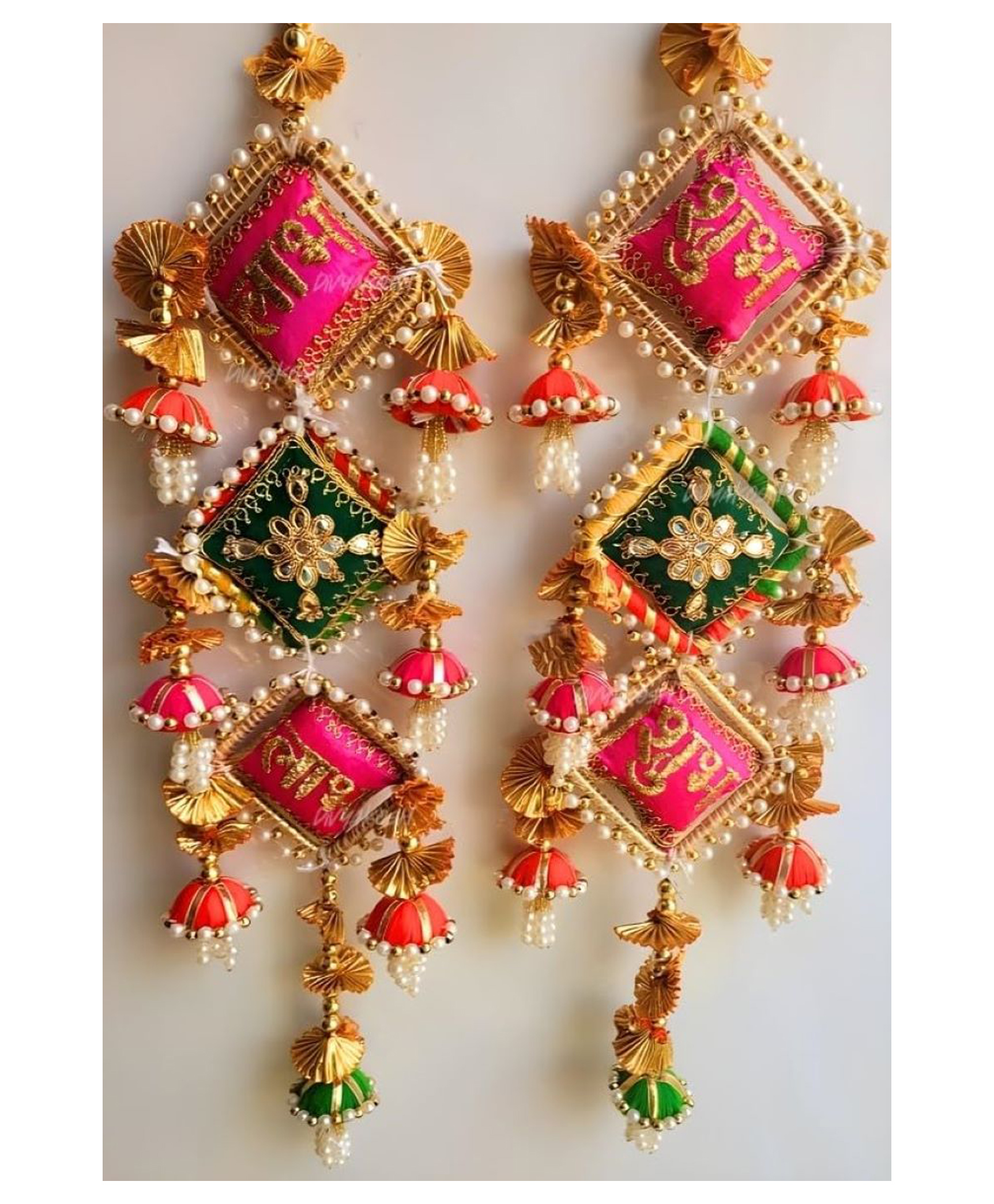 Divyakosh Handmade Multicolor Shubh and Labh Door Hangings-image-22