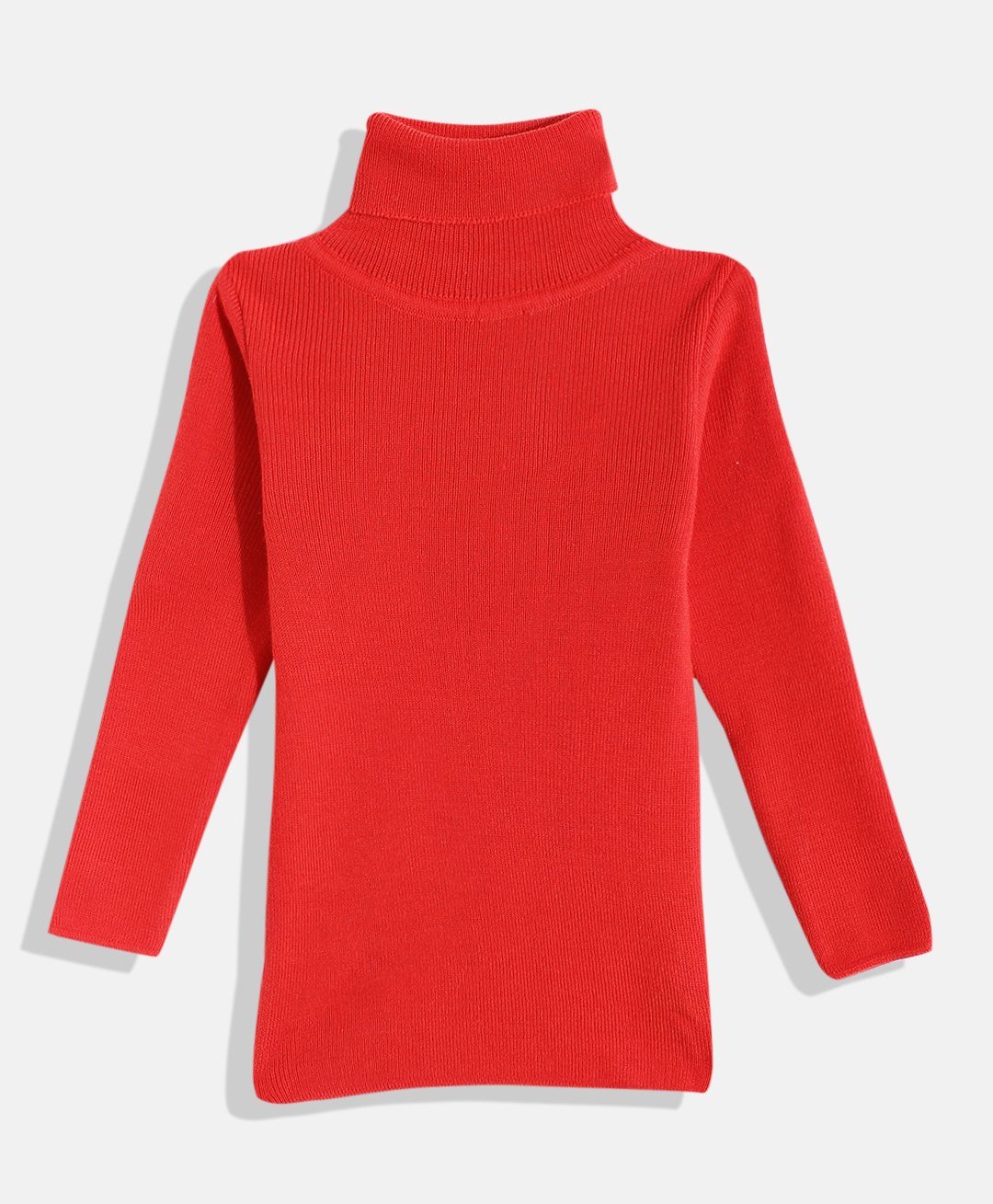 RVK Full Sleeves Solid Stretchable Skivvy Pullover Sweater -Red-picture-13