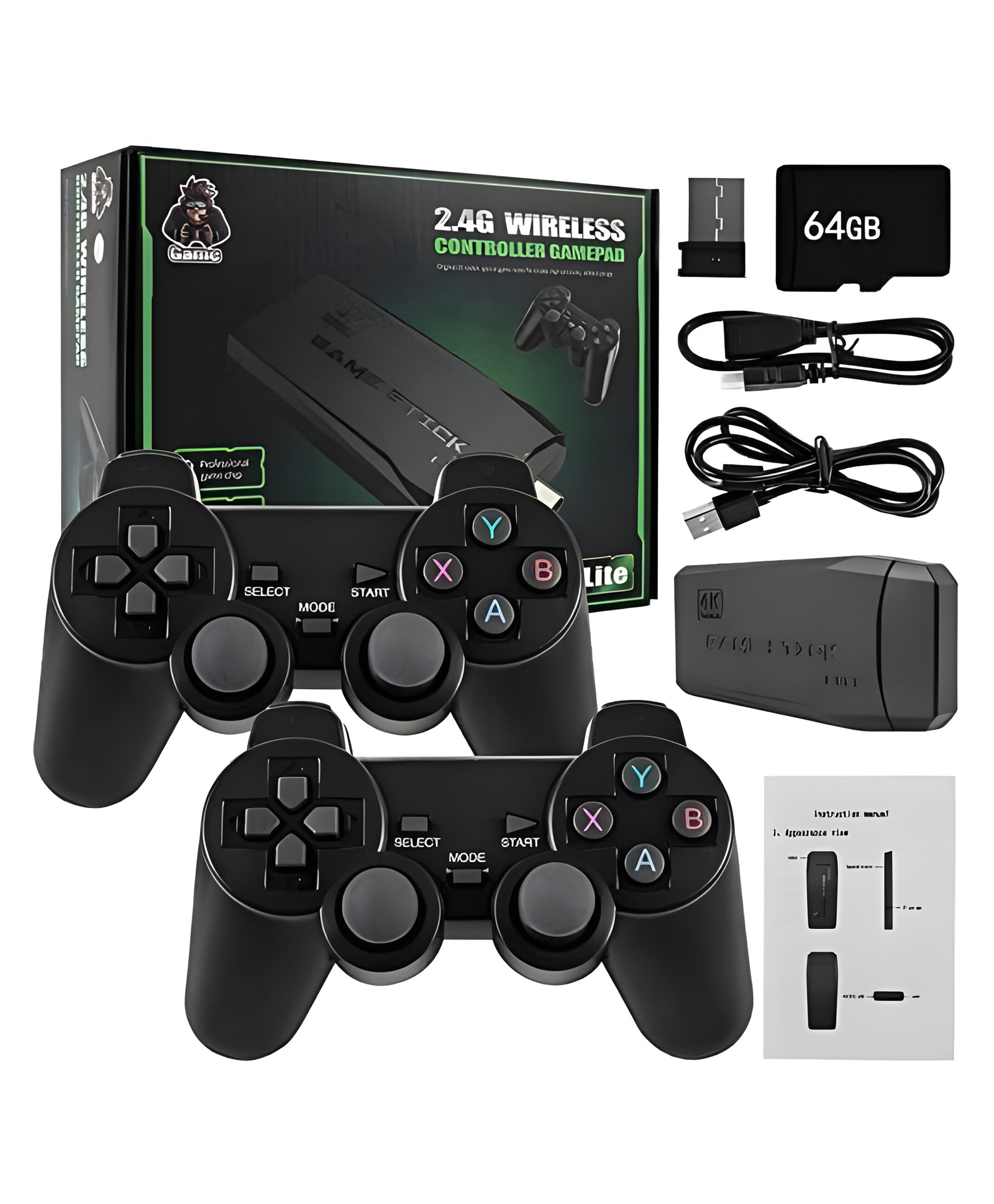 NEGOCIO Wireless Console Game Stick Video Game Console Built-in 15000+ Classic Games 8 Bit Mini Retro Controller HDMI Output Dual Player-4K Ultra HD Game Stick-PACK OF 1- COLOR MAY VARY-image-31