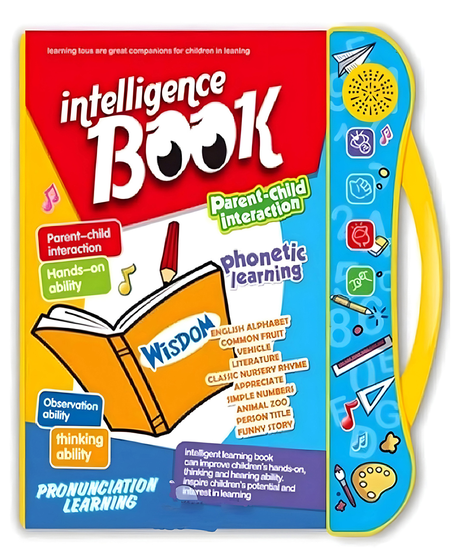 NEGOCIO intelligence book interactive Children Book Musical English Educational Phonetic Learning Book for 3 + Year Kids-PACK OF 1- COLOR MAY VARY-image-29