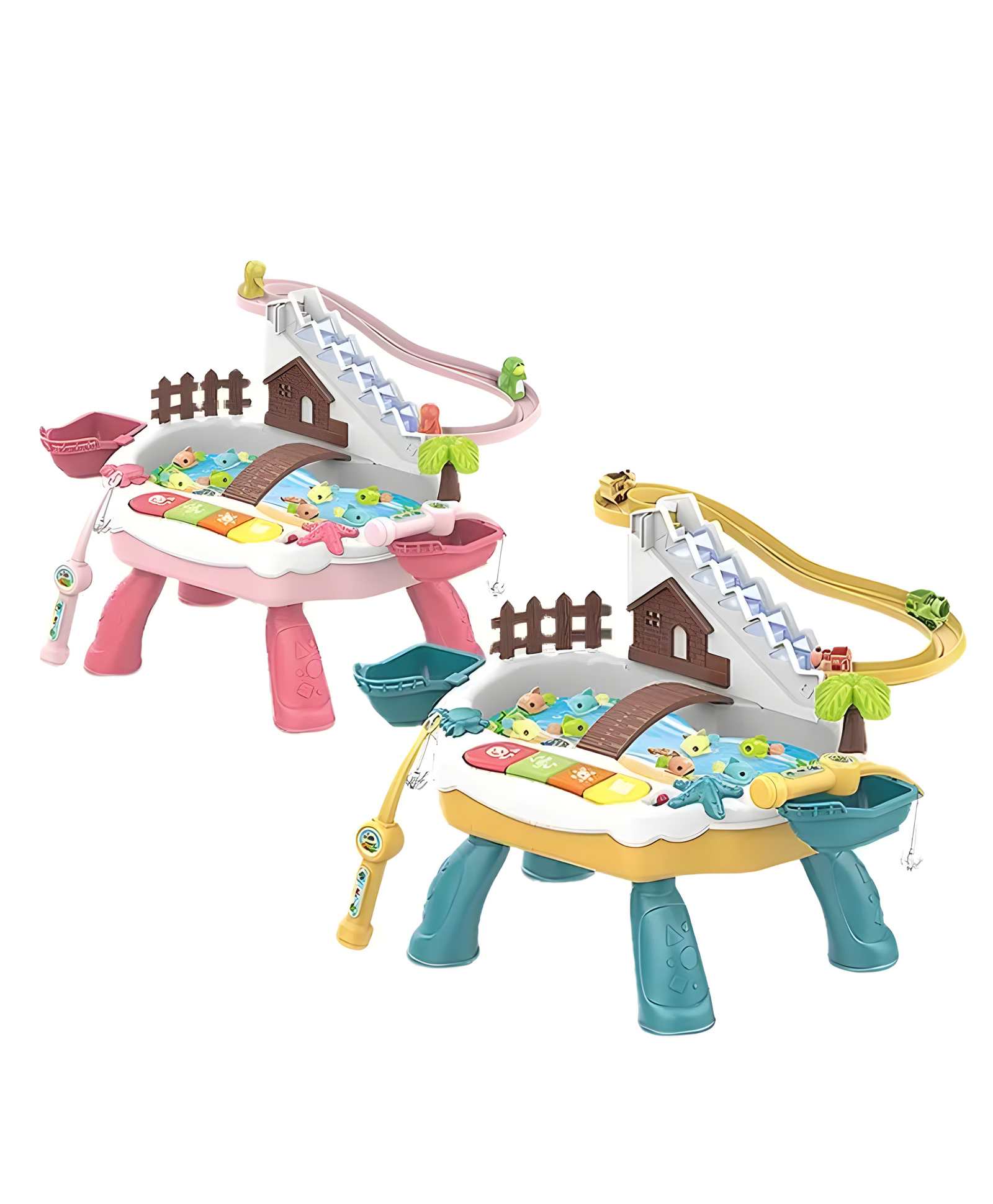 NEGOCIO Children Fishing Desk Music Lighting Maglev Track Fishing Toy for kids Parent Child Interactive Education Toys Gifts-PACK OF 1-COLOR MAY VARY