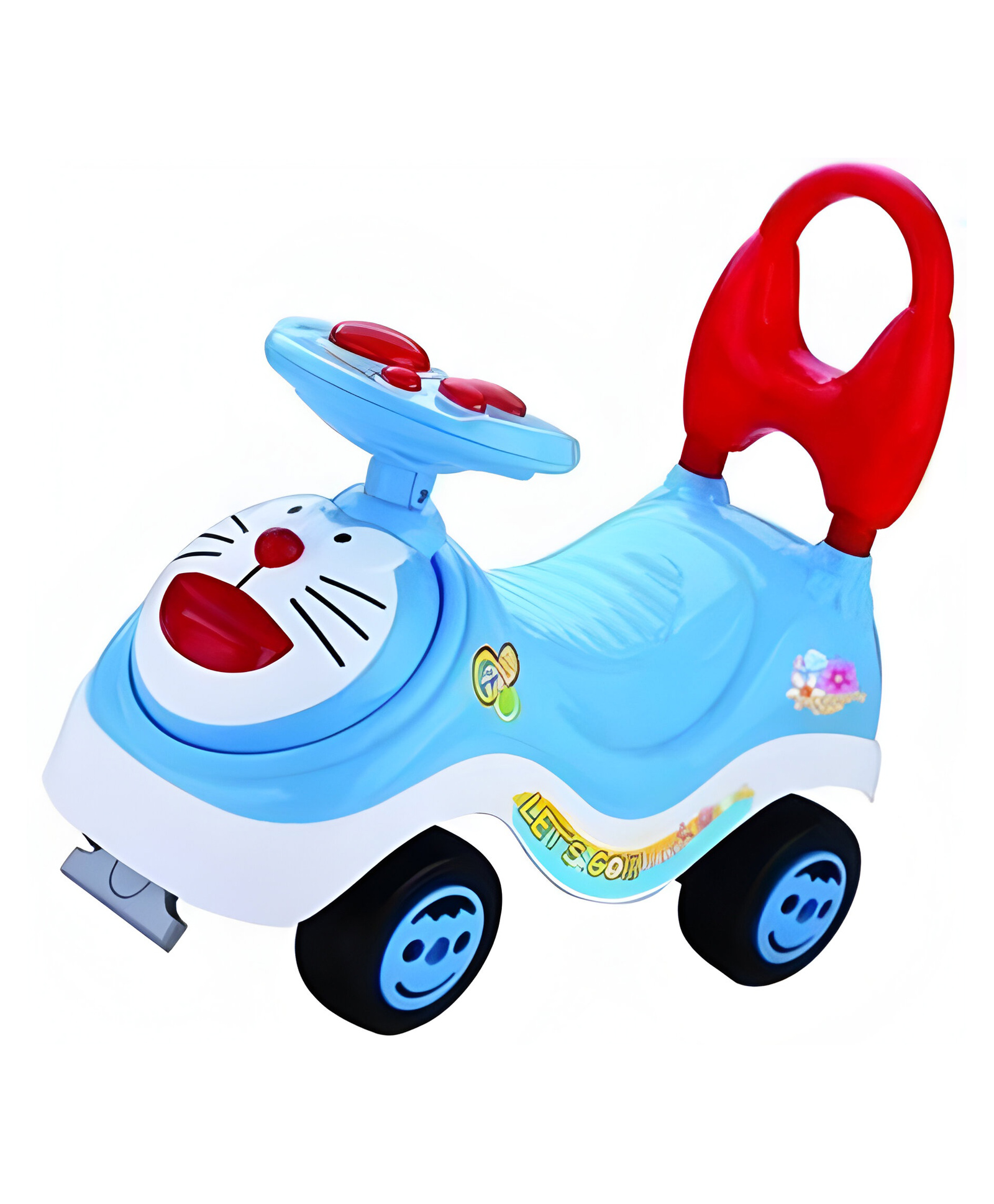 NEGOCIO Doremon Cartoon Ride On Bike for Boys an Girls Push Rider with Music Doraemon Musical Car Kids Toy Light and Music -PACK OF 1- COLOR MAY VARY-picture-10