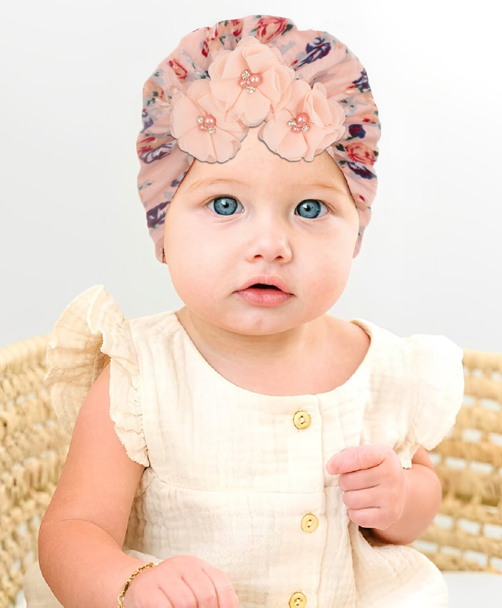 SYGA Cotton Printed Cap - Peach-image-5