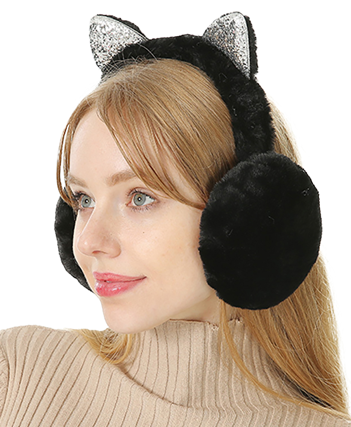 SYGA Cat Designed Foldable Winter Earmuffs - Black-picture-26
