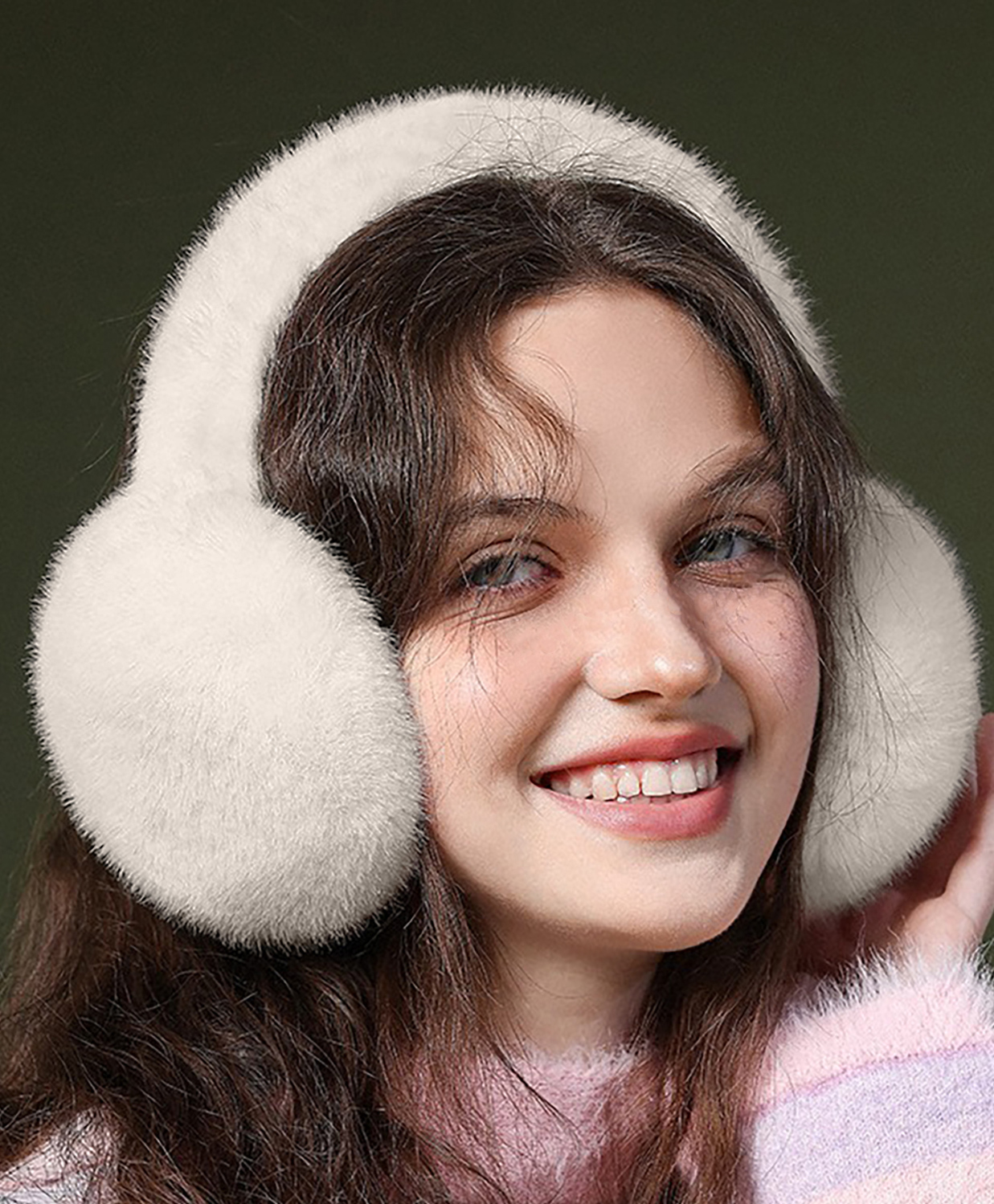 SYGA Simple Design Foldable Winter Earmuffs - White-picture-19