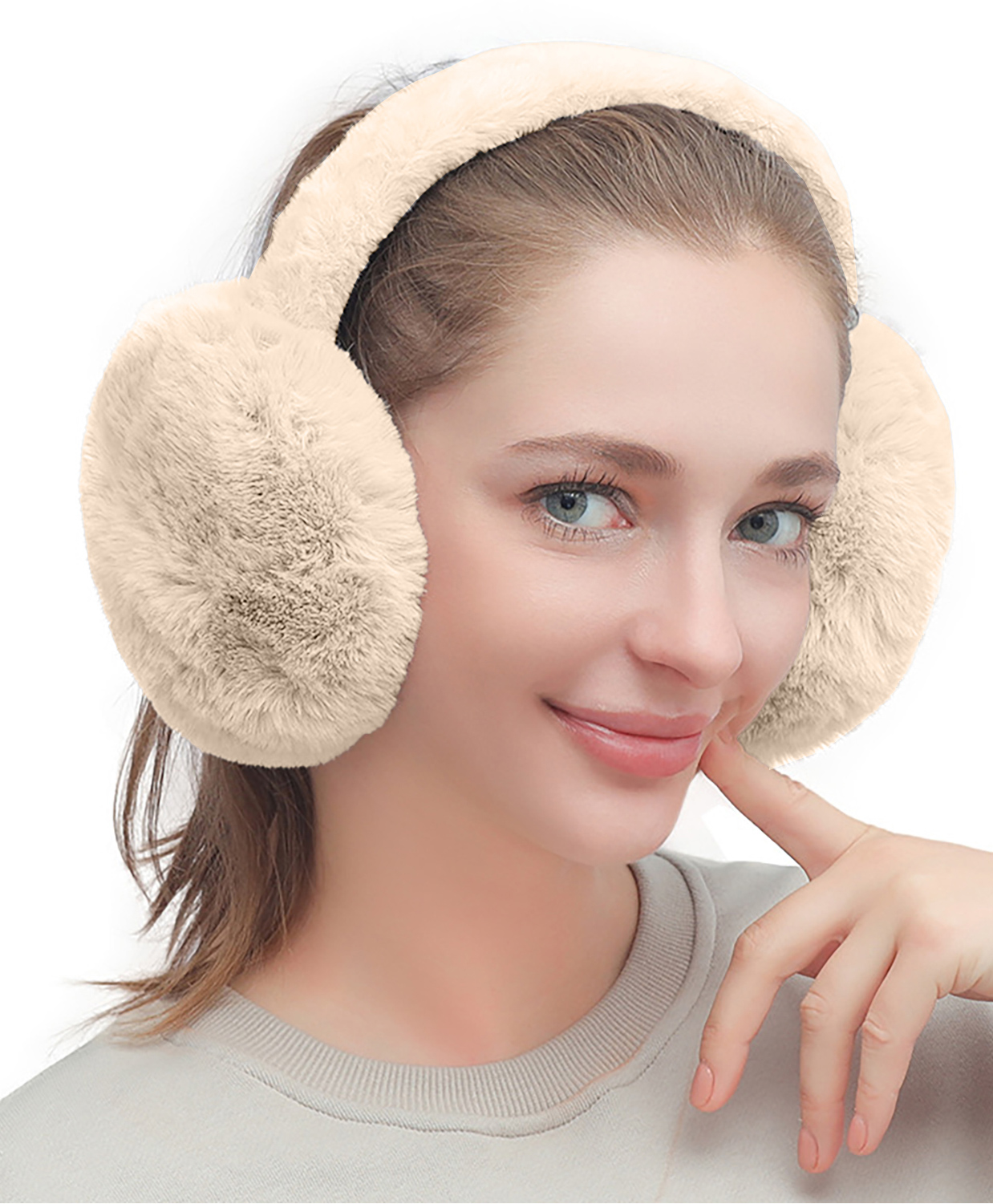 SYGA Simple Design Foldable Winter Earmuffs - Khaki-picture-25