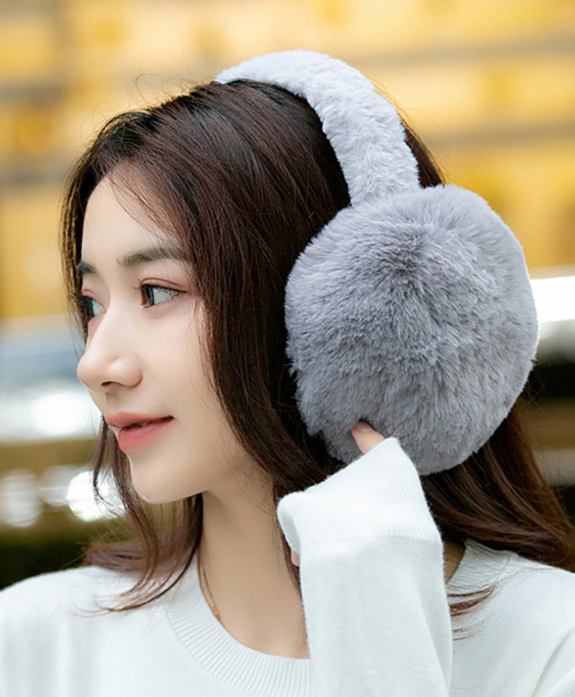 SYGA Simple Design Foldable Winter Earmuffs - Grey-picture-25